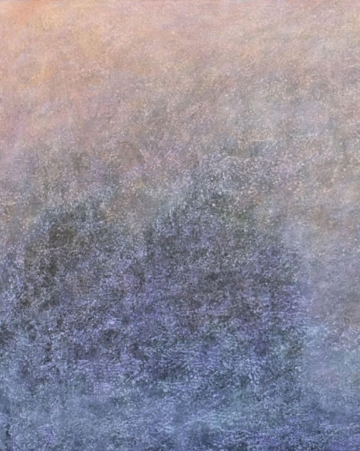 Melting of horizon - Acrylmalerei, Landschafts- und abstraktes Gemälde, Lila (Sonstige Kunststile), Painting, von Tomek Mistak
