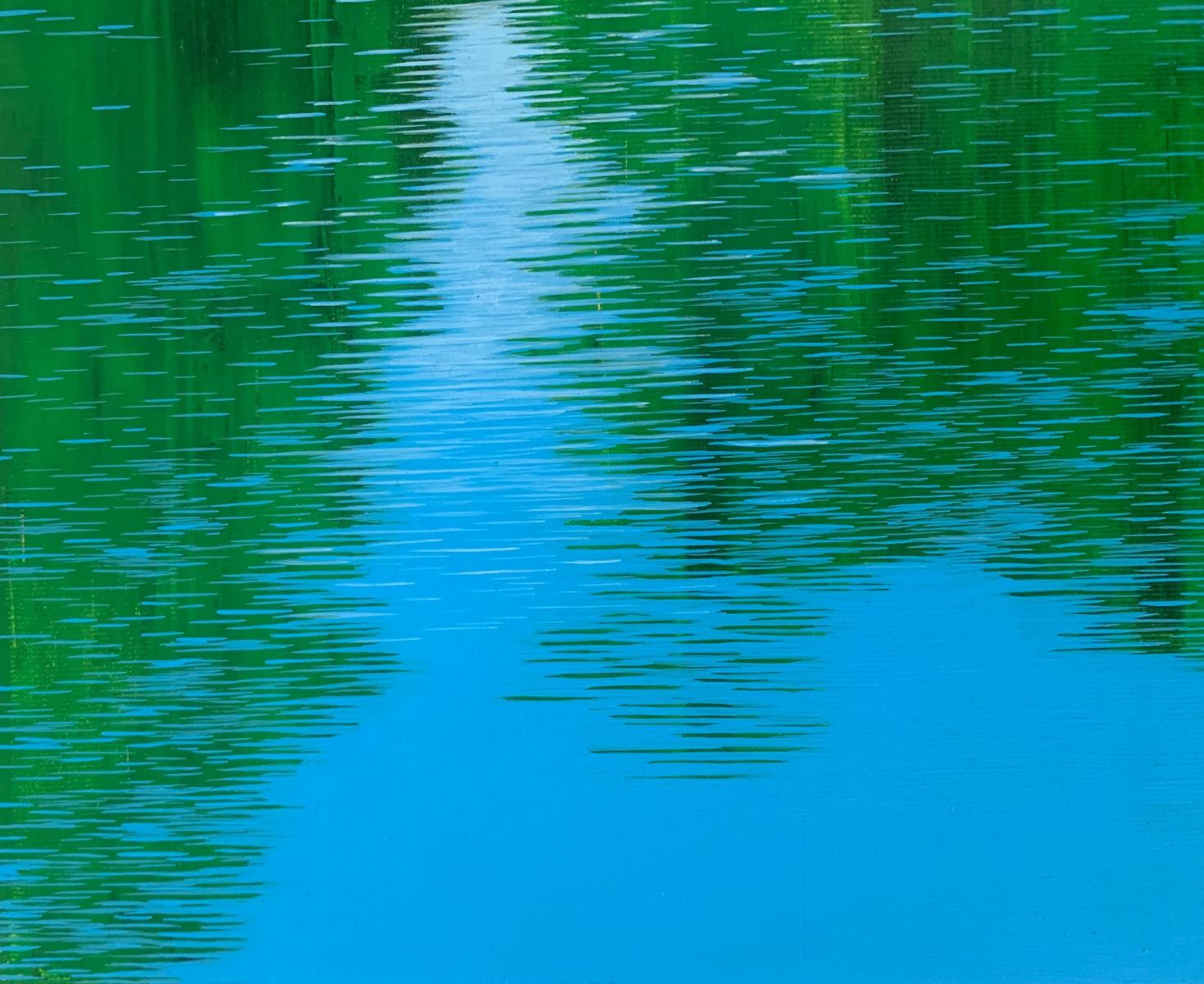 Rumore 12.08. Pittura di paesaggio contemporanea, Acrilico, Astratto, Arte polacca - Abstract Painting Verde di Tomek Mistak