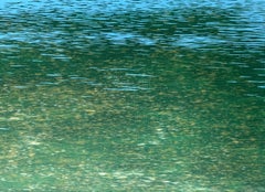 Noise. Acrylics Painting, Waterscape & Abstract, Green & blue, Polish artist