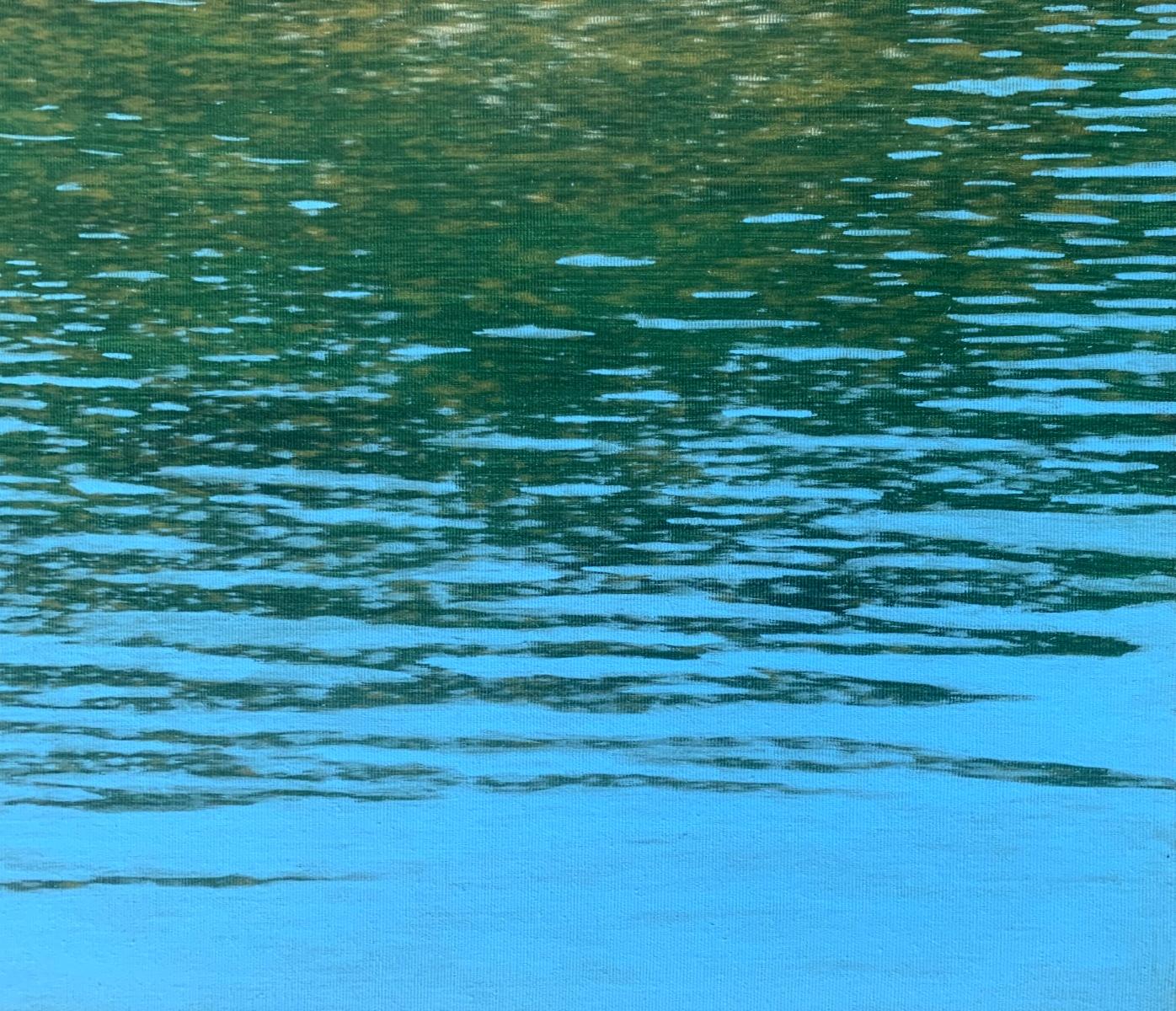 Noise. Acrylics Painting, Waterscape & Abstract, Green & blue, Polish artist For Sale 1
