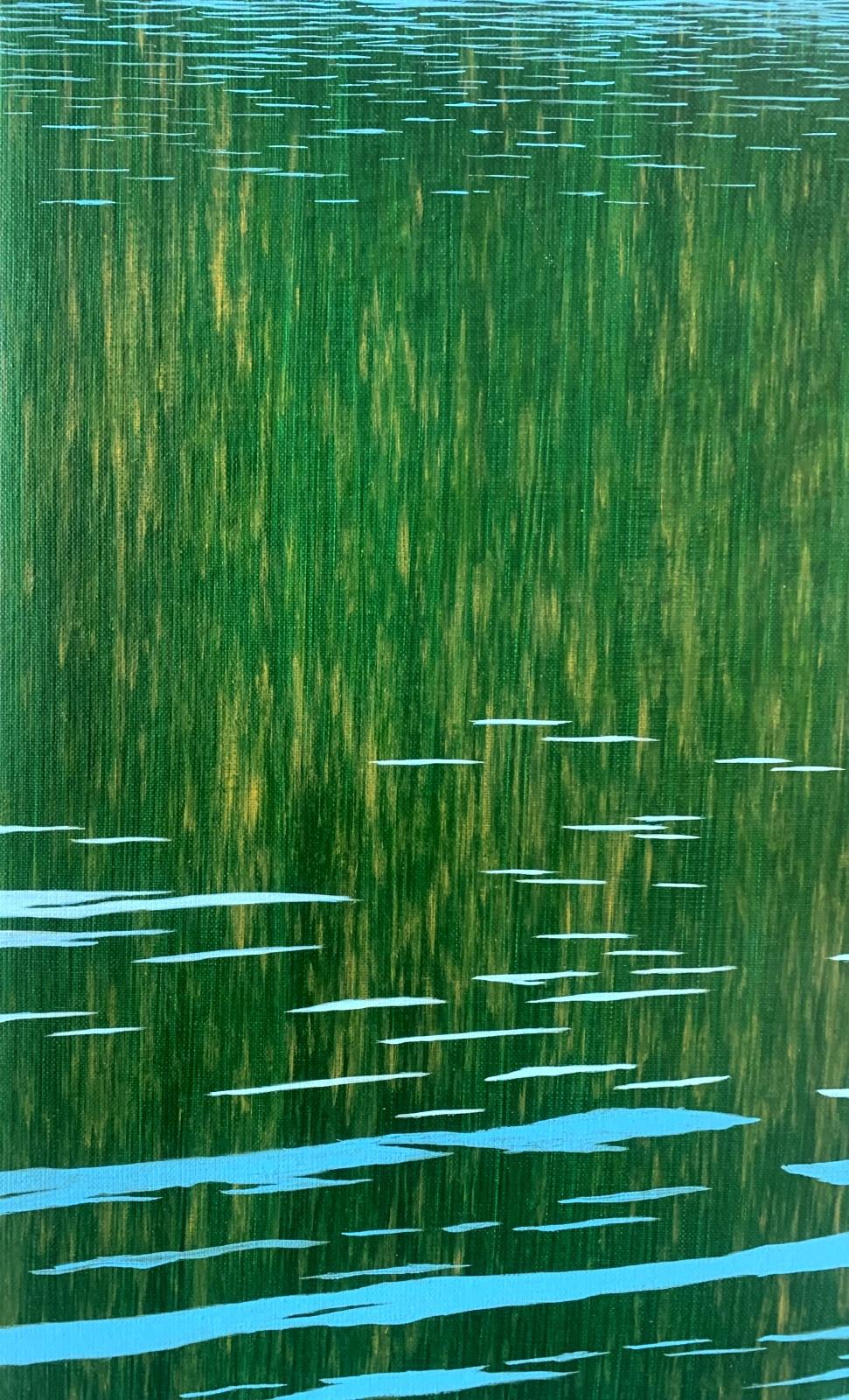 Noise. Acrylics Painting, Waterscape & Abstract, Green & blue, Polish artist For Sale 1