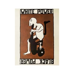 1967 Original poster by Tomi Ungerer - Black power - White power - Racism
