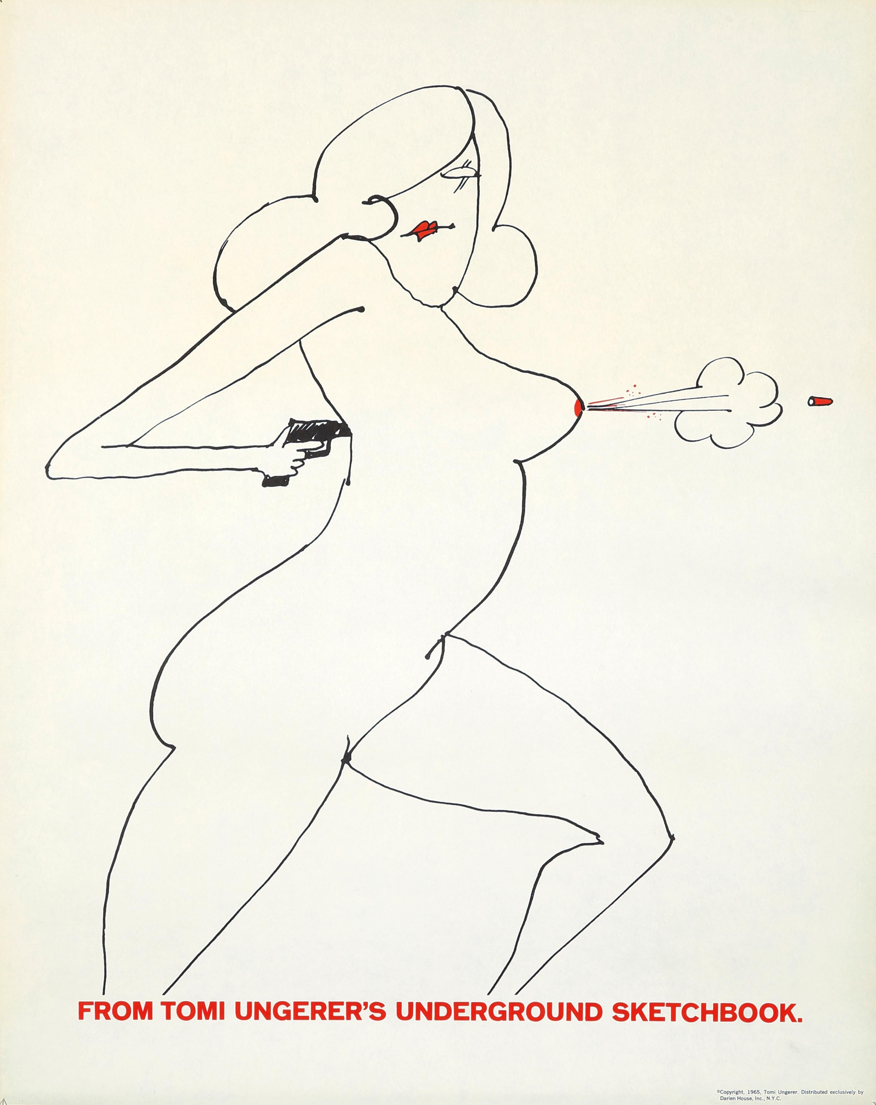 Tomi Ungerer Nude Gun (Tomi Ungerer - Carnet de croquis de sol) en vente 1