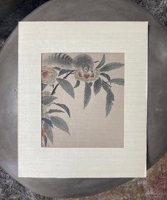 Tomikichiro Tokuriki Signed Japanese Woodblock Print a Squirrel and Chestnuts