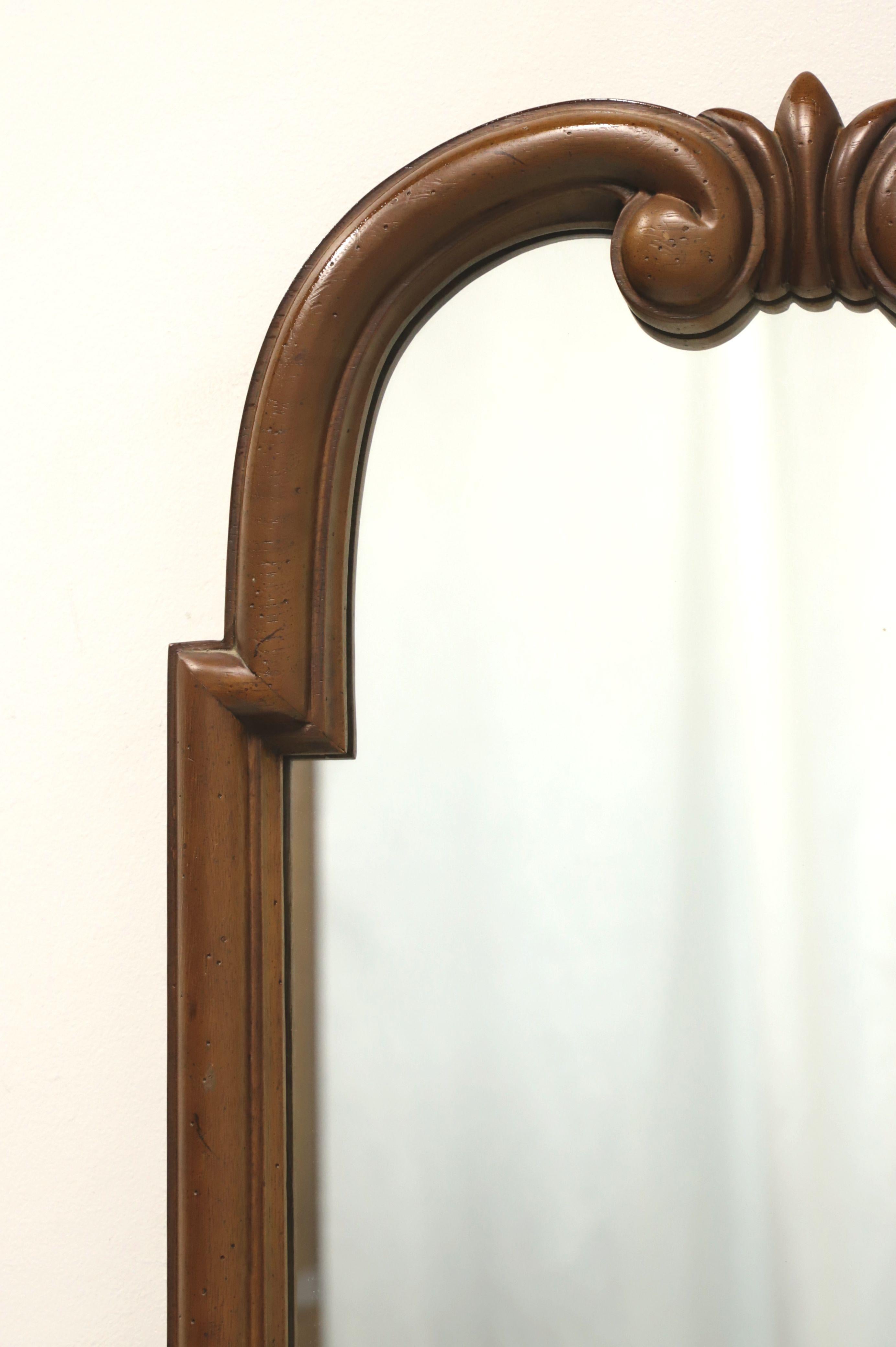 American TOMLINSON 1960's Carved Walnut Scroll Regency Style Wall Mirror - A For Sale