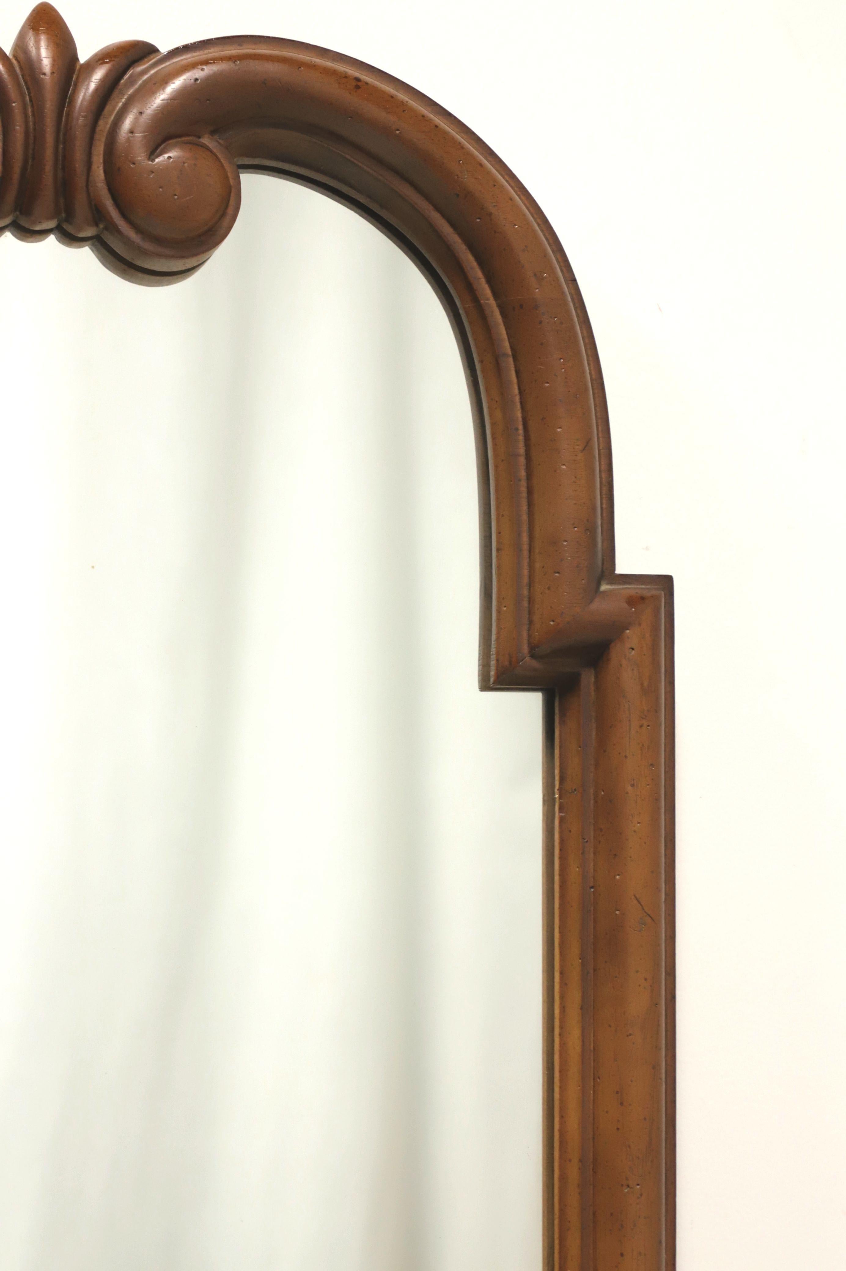 TOMLINSON 1960's Carved Walnut Scroll Regency Style Wall Mirror - A In Good Condition For Sale In Charlotte, NC