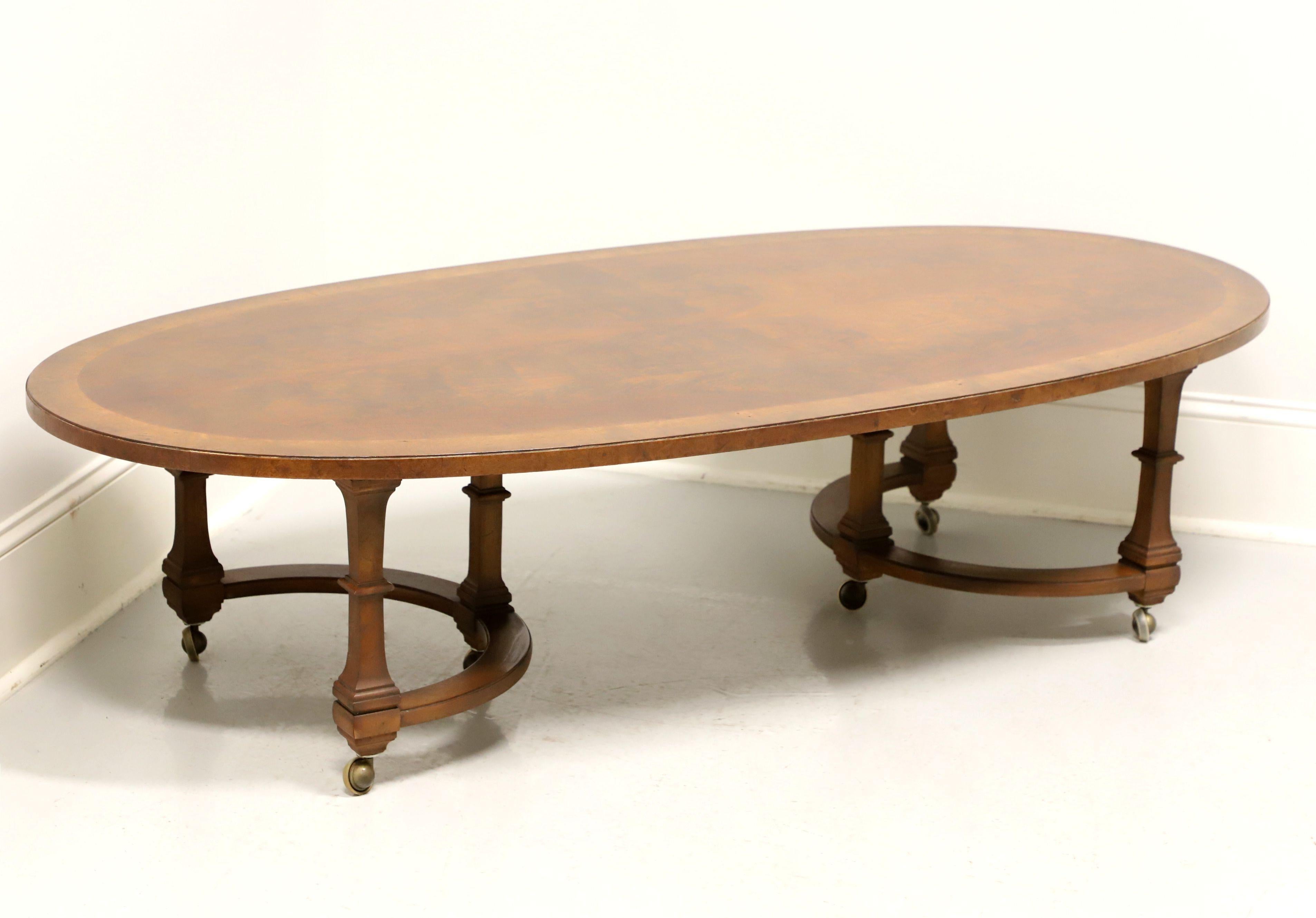 TOMLINSON 1960's Neoclassical Banded Oval Coffee Table 3