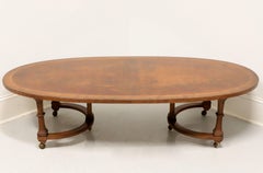 TOMLINSON 1960's Neoclassical Banded Oval Coffee Table
