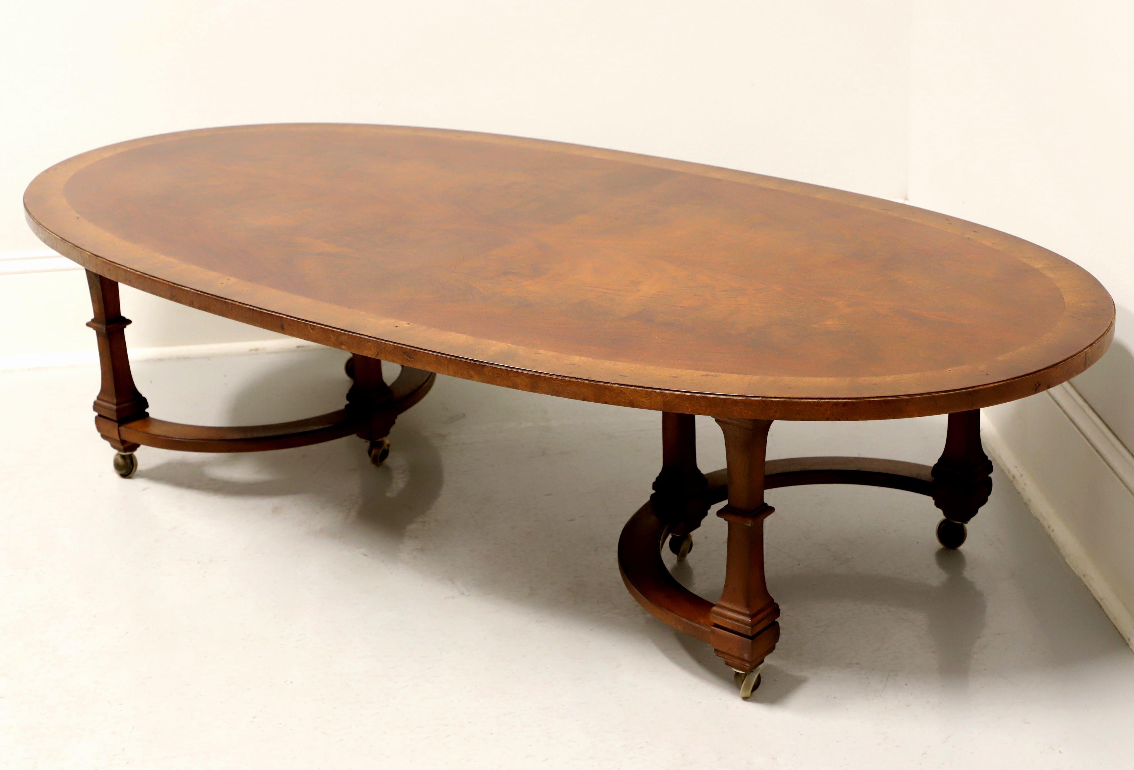 American TOMLINSON 1960's Neoclassical Banded Oval Coffee Table