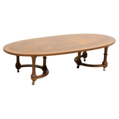 Table basse ovale néoclassique à bandes Tomlinson des années 1960