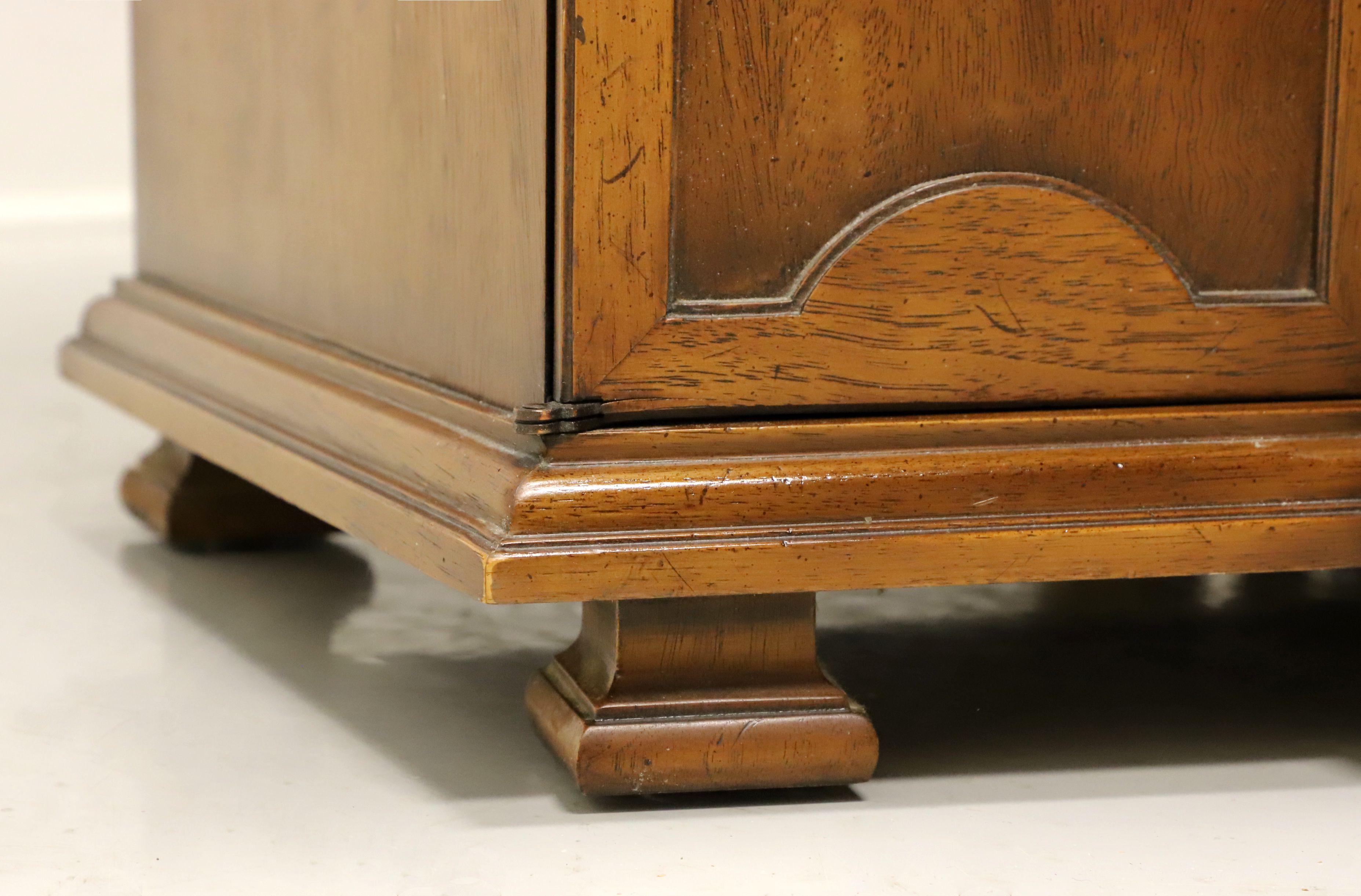 20th Century TOMLINSON 1960's Neoclassical Console Cabinet with Carved Arch Bookcase For Sale