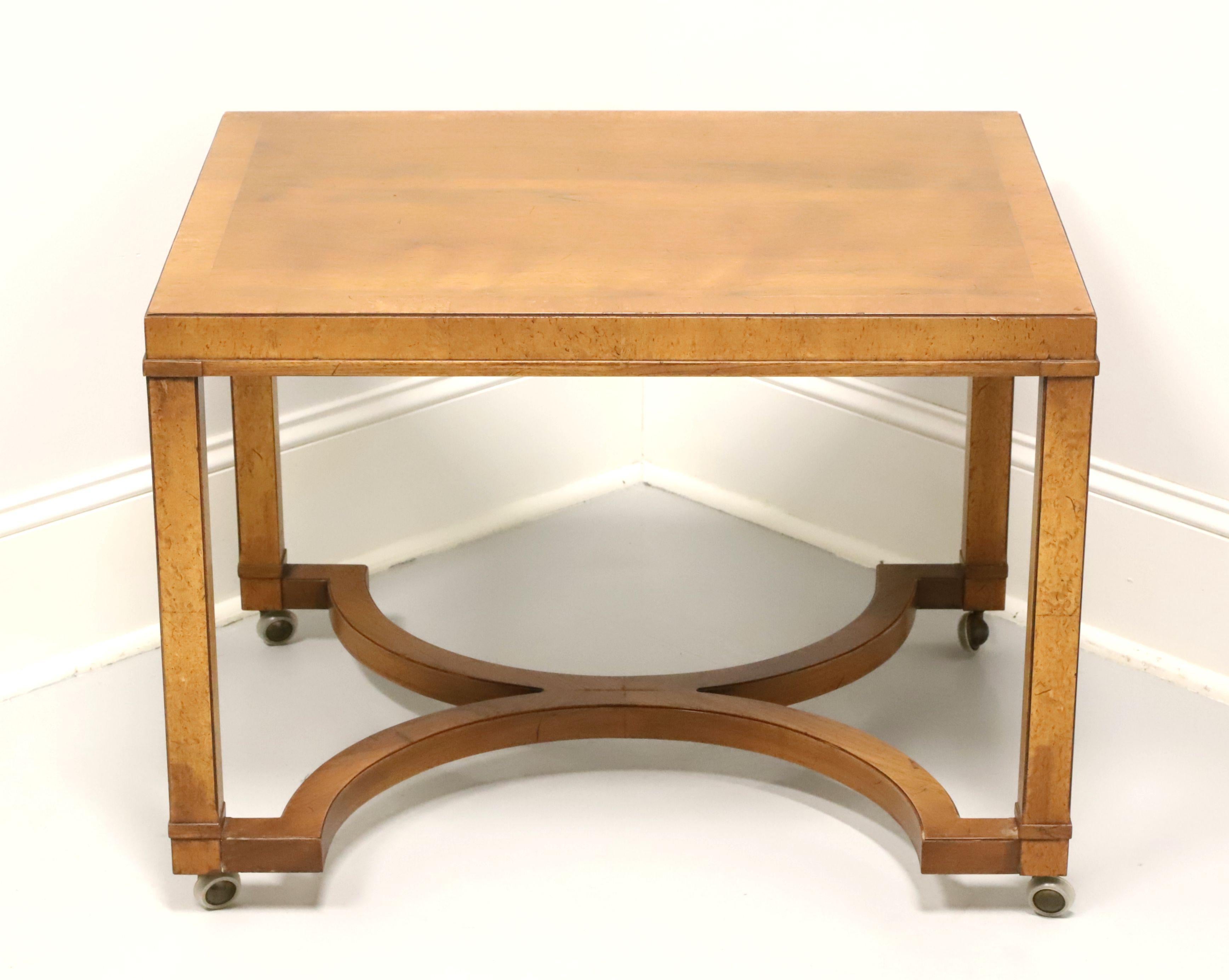 American TOMLINSON 1960's Neoclassical End Side Table with Casters For Sale