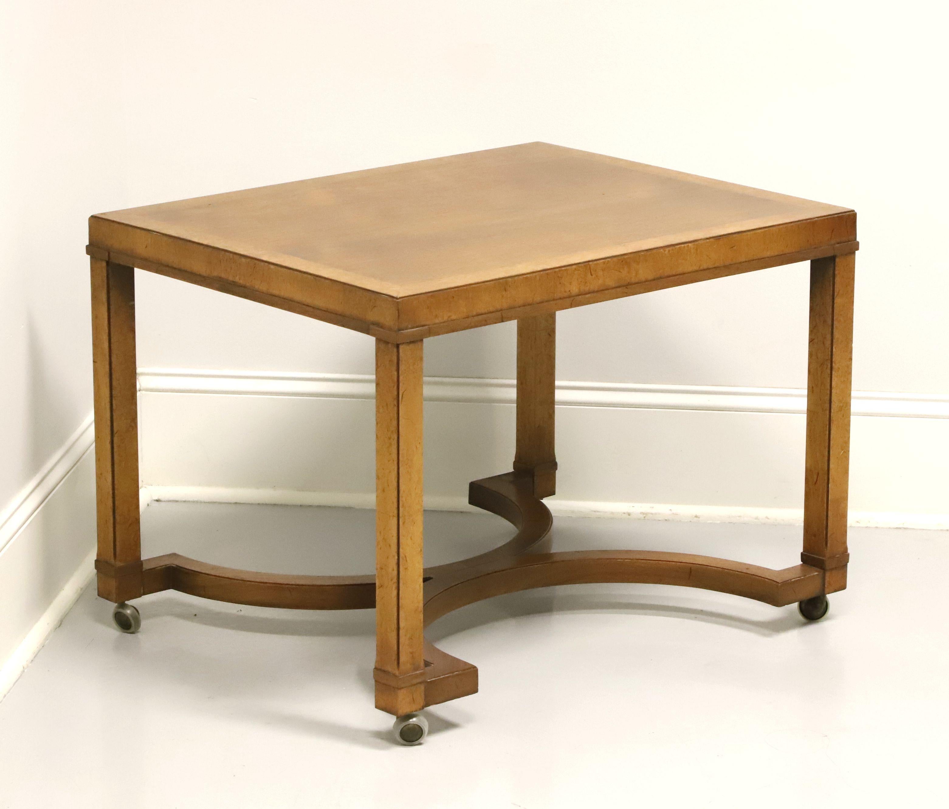 TOMLINSON 1960's Neoclassical End Side Table with Casters For Sale 1