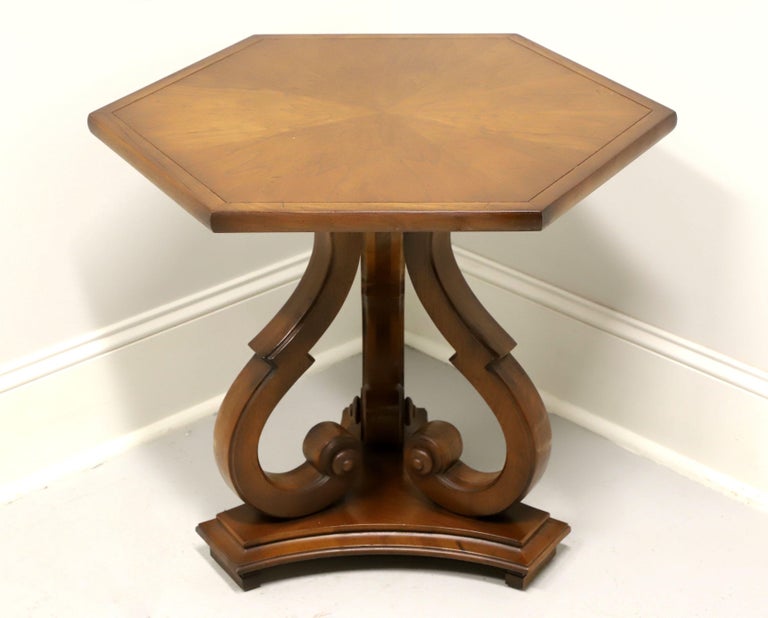 American TOMLINSON 1960's Neoclassical Style Hexagon End Side Table - A For Sale