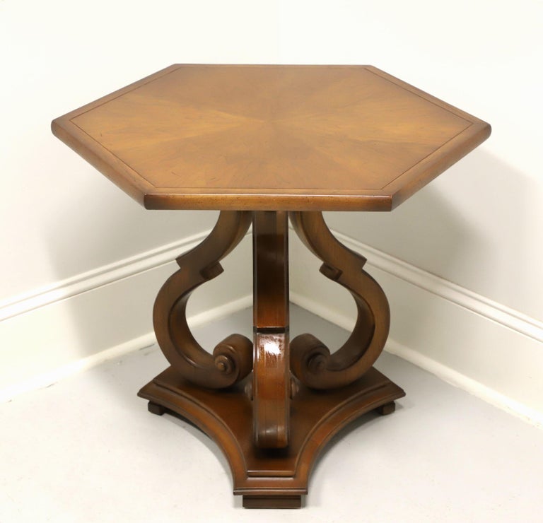 TOMLINSON 1960's Neoclassical Style Hexagon End Side Table - A For Sale 2
