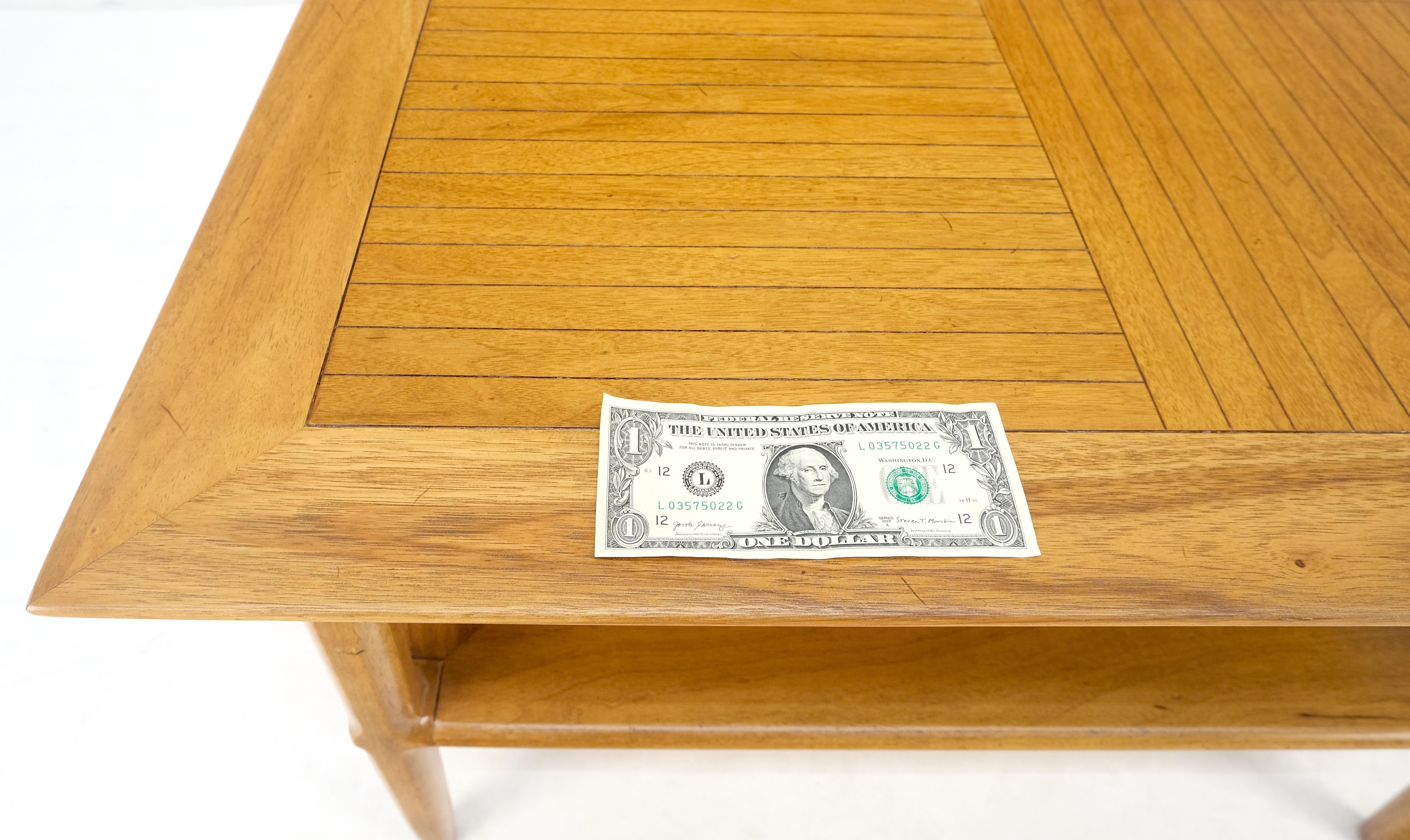 Tomlinson Blond Two Tier Large 32x32 Square Side End Occasional Table MINT For Sale 6