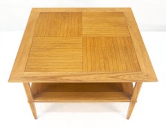 Tavolo Occasionale Laterale Quadrato 32x32 Tomlinson Biondo a due piani MINT