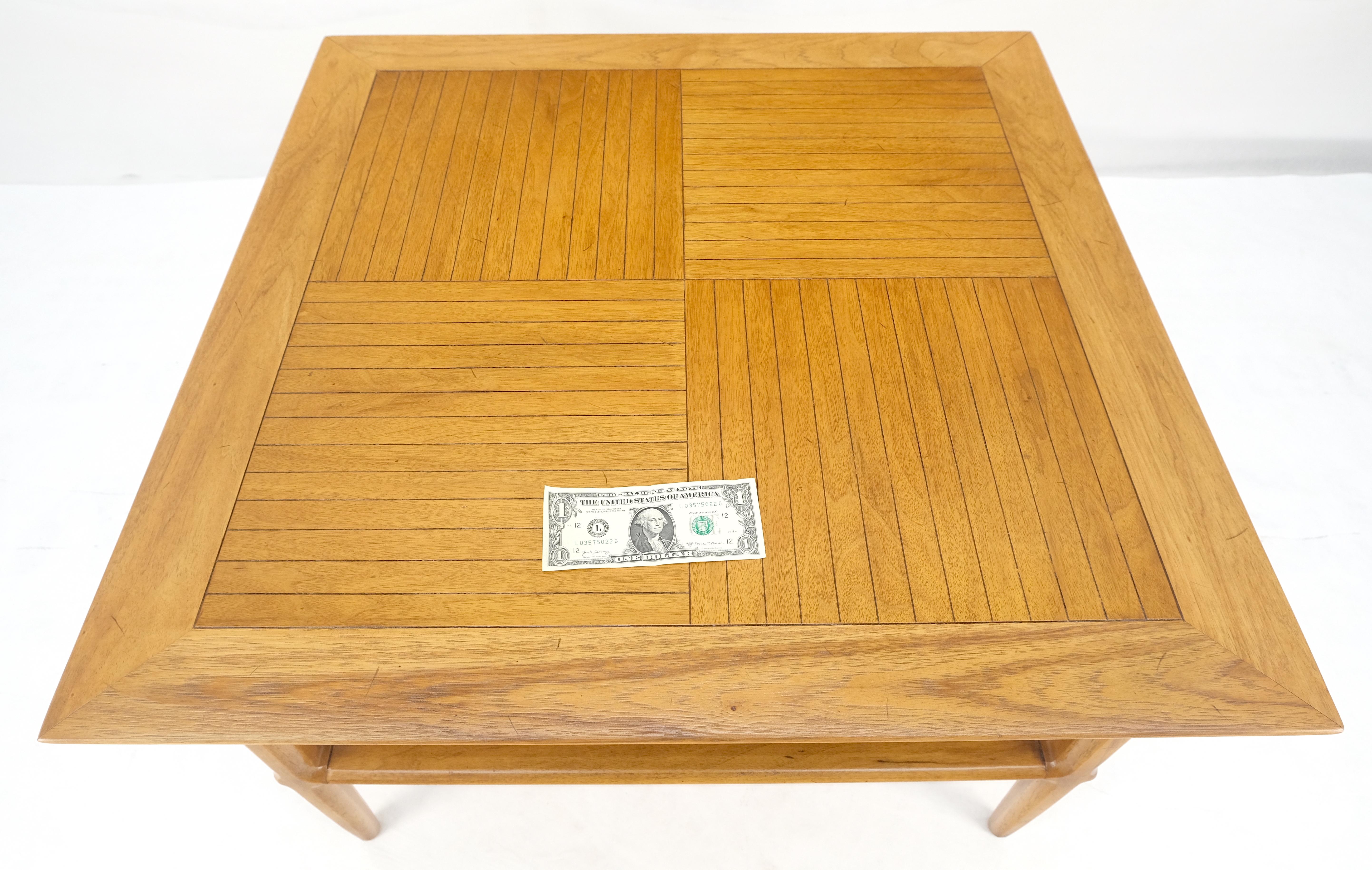 Tomlinson Blond Two Tier Large 32x32 Square Side End Occasional Table MINT For Sale 2