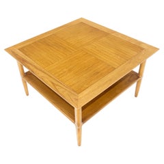 Tomlinson Blond Zweistöckig Groß 32x32 Quadratisch Seite Ende Beistelltisch MINT