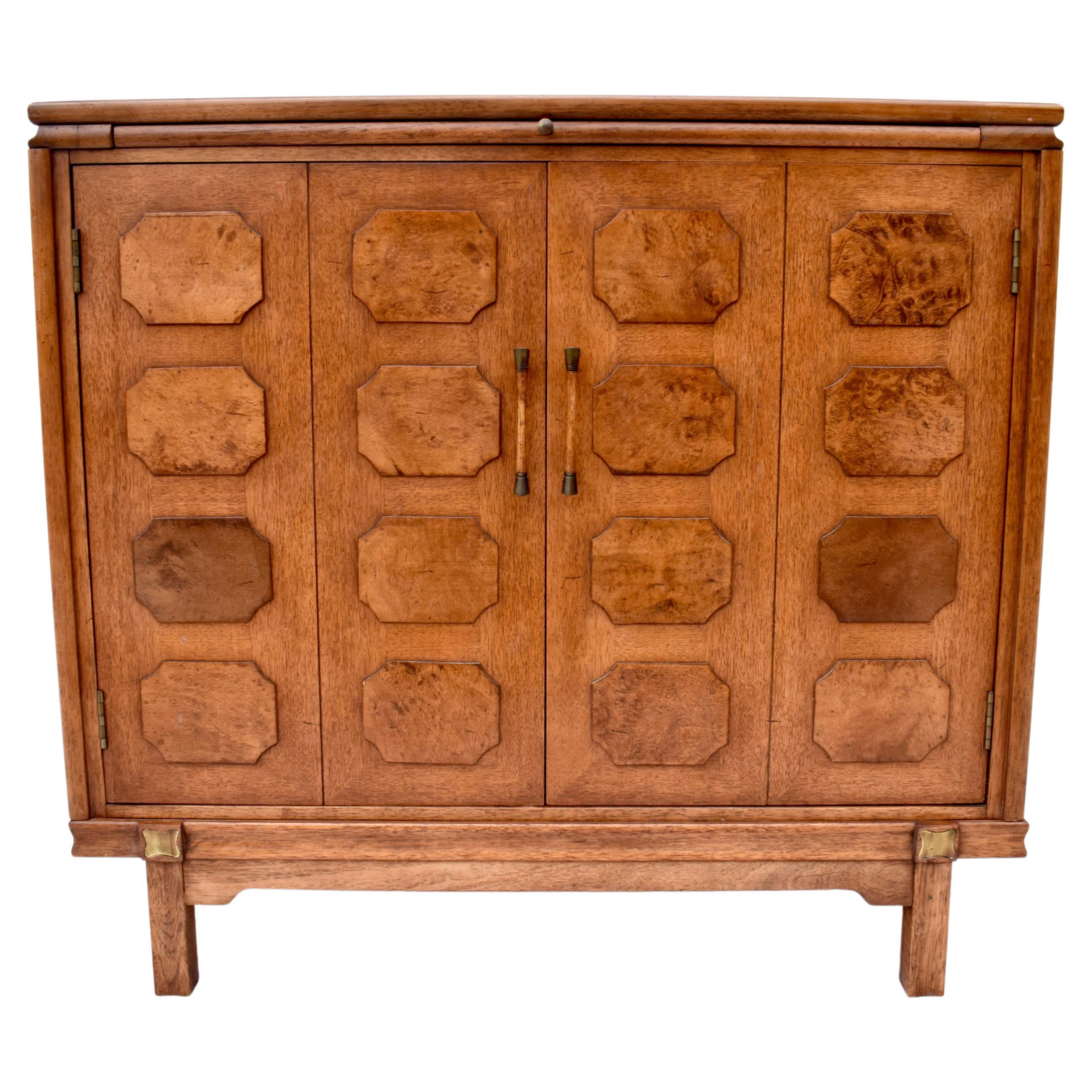 Tomlinson Burl Wood Bar at 1stDibs