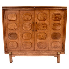 Tomlinson Burl Wood Bar Cabinet