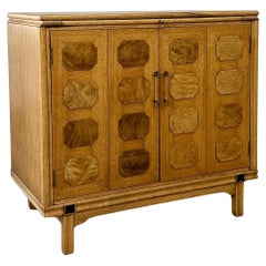 Tomlinson Burl Wood Bar Cabinet