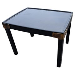 Vintage Tomlinson Ebony and Brass Coffee/Side Table