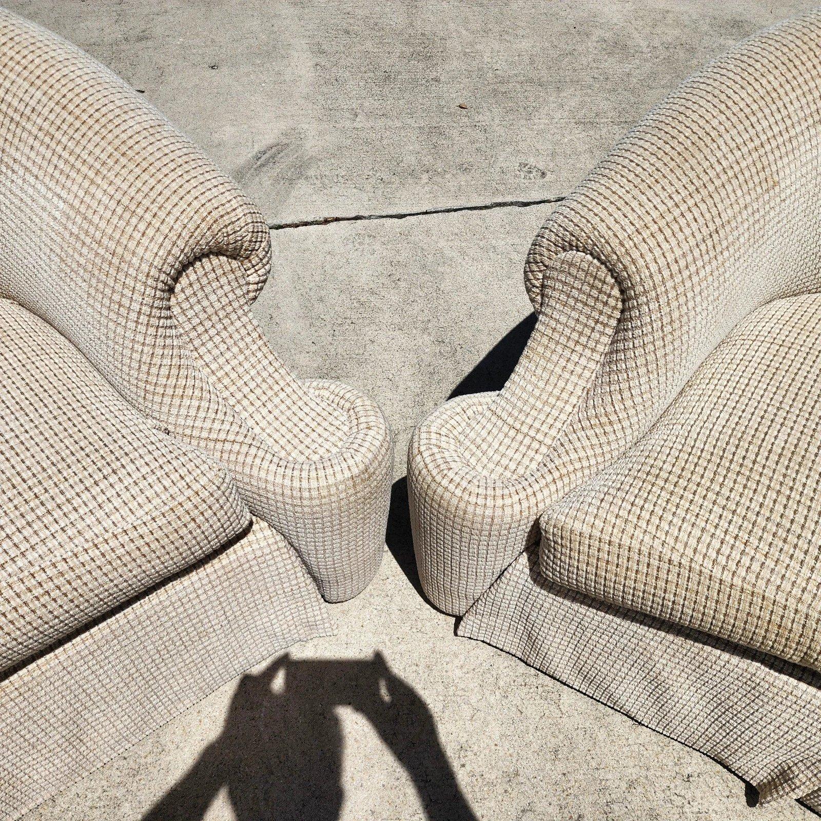 Chenille Tomlinson Erwin Lambeth Sofa & Settee Suite For Sale