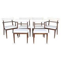 Tomlinson Furniture Moderne Esszimmerstühle aus der Mitte des Jahrhunderts, 6er-Set, 2 Armlehnen, 4 Seiten