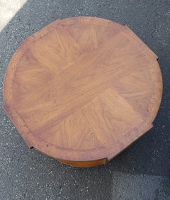 Tavolino in noce, radica e canne di Tomlinson Furniture