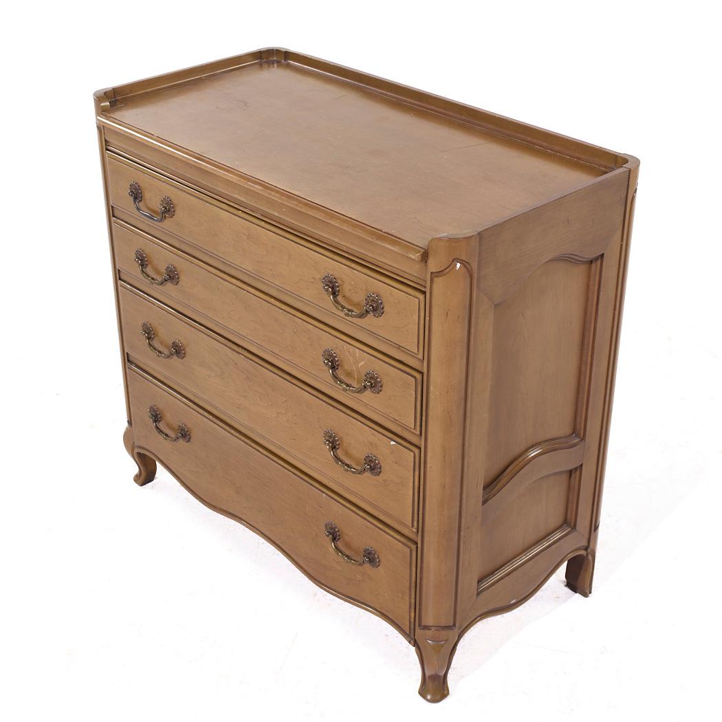 Tomlinson Louis XV French Provincial Walnut and Brass Dresser For Sale 1