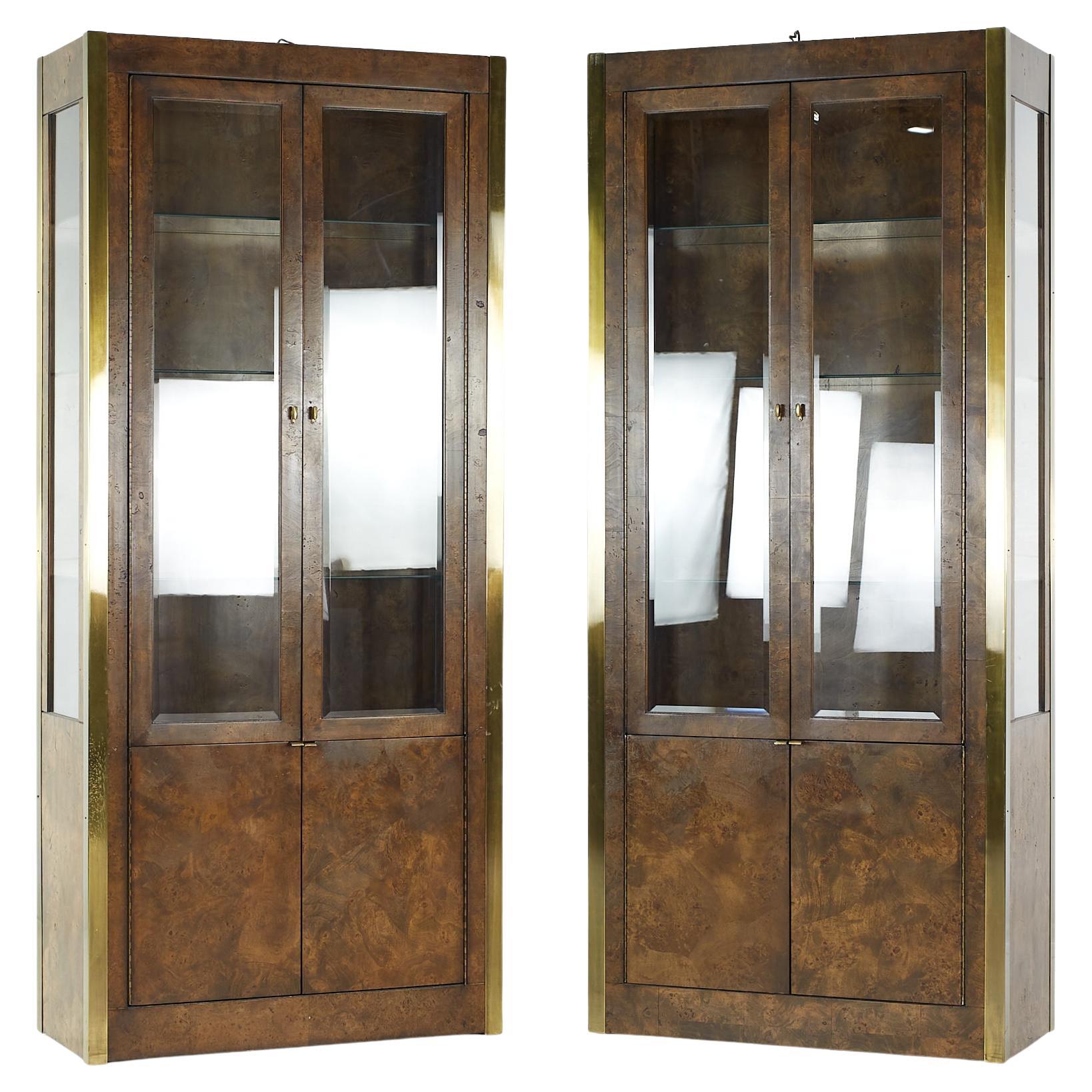 Tomlinson Mid Century Display Cabinet, Paar