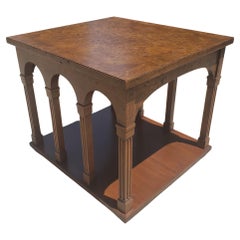 Tomlinson Mid-Century Modern Burl Walnut Tower Side Table
