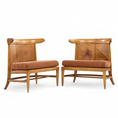 Tomlinson Mid Century Slipper Chairs Pair