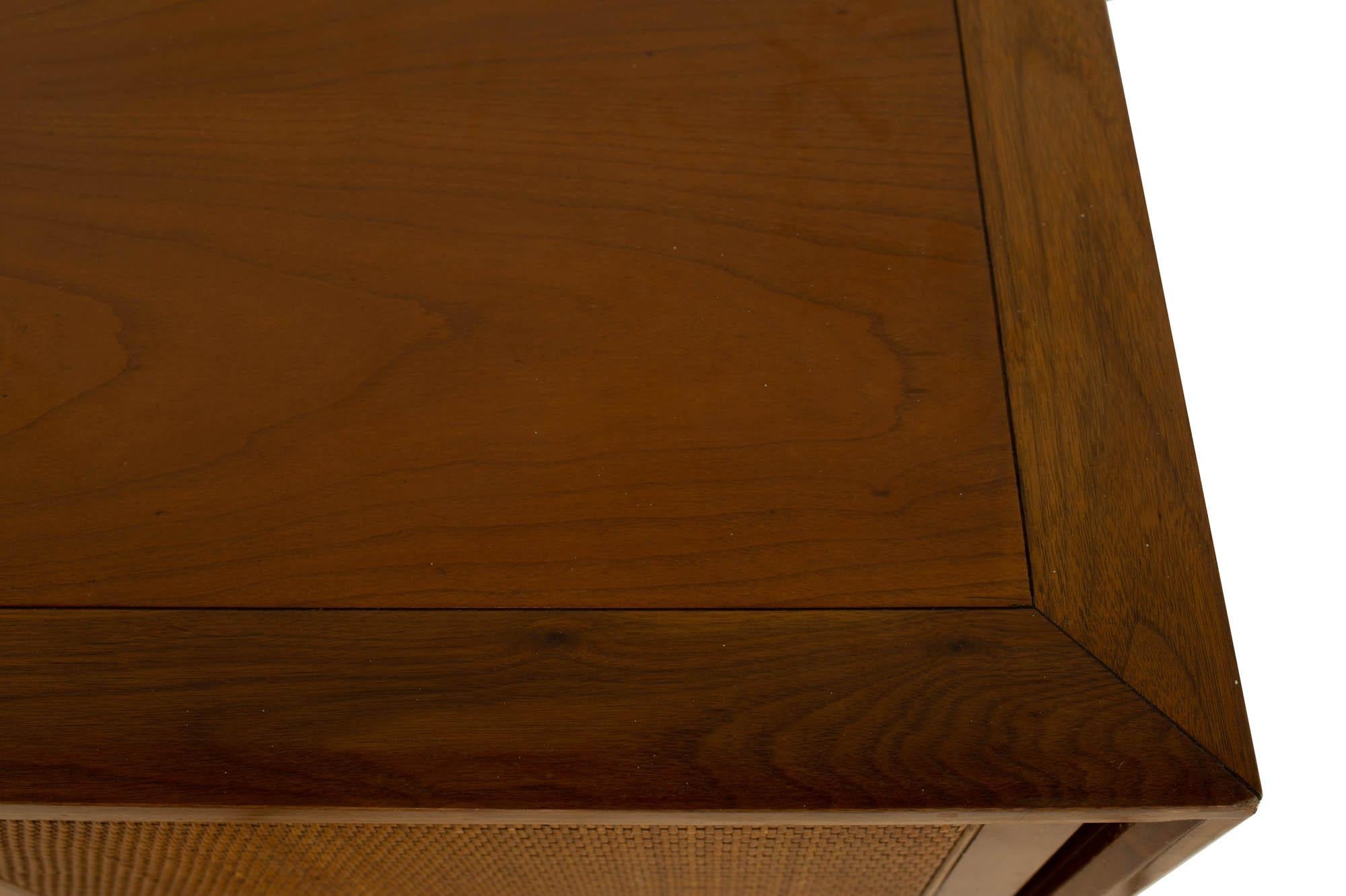 Tomlinson Mid Century Walnut Cane Front Sideboard Credenza 4