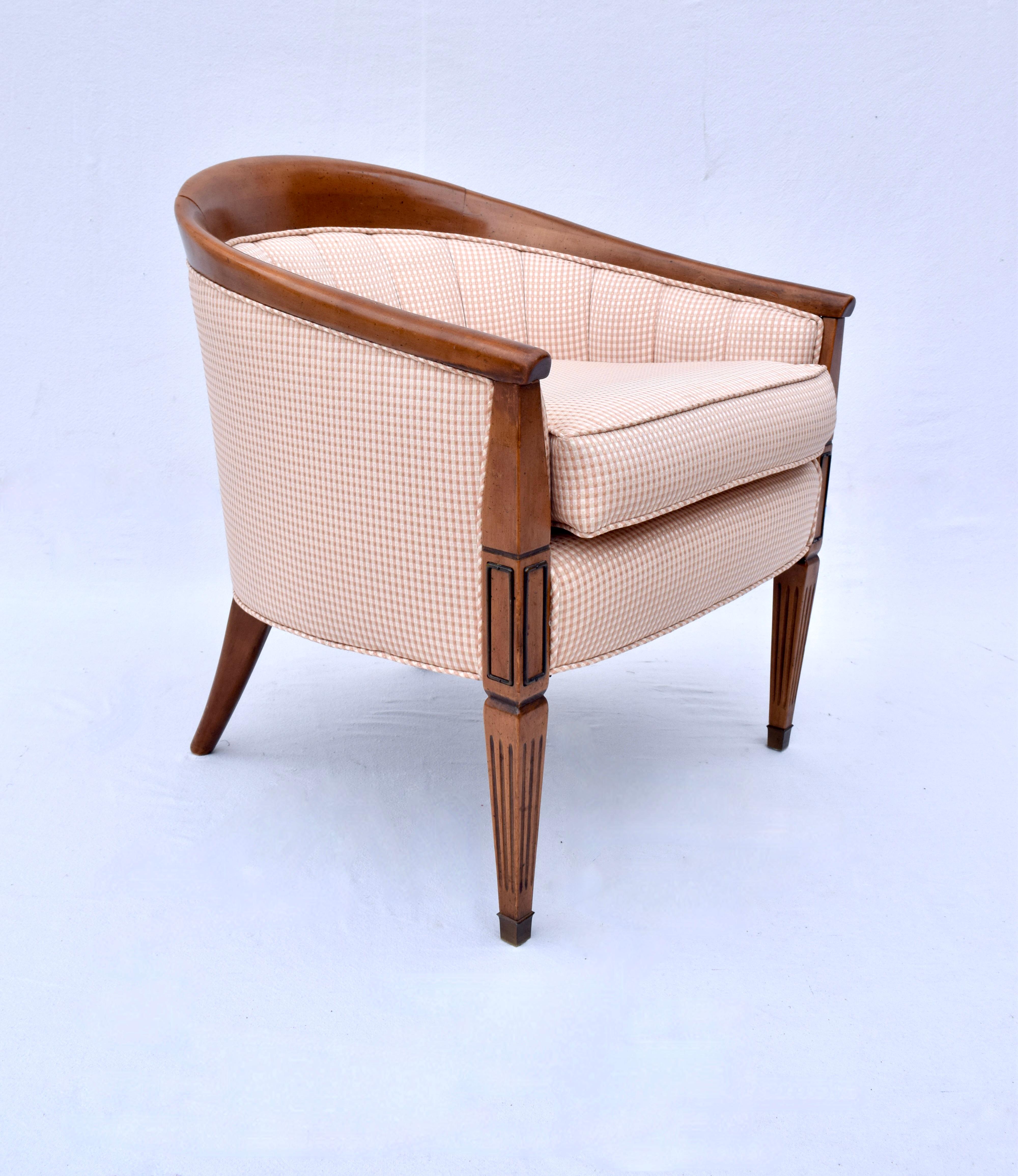 Mid-Century Modern Tomlinson Pavane Occasional Barrel Chair For Sale