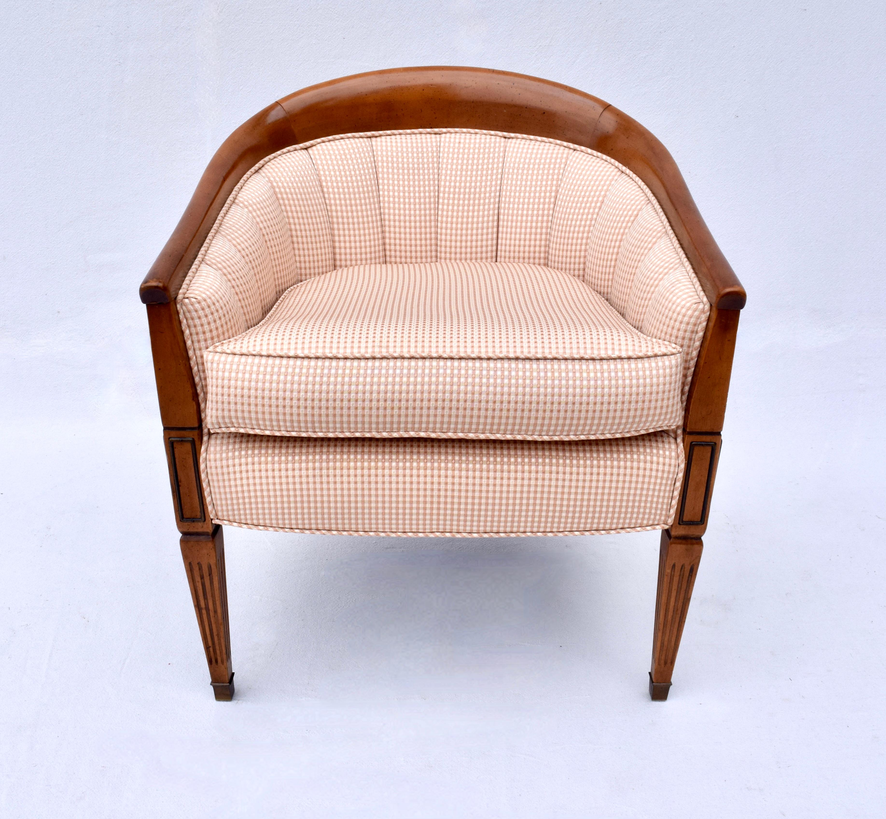 American Tomlinson Pavane Occasional Barrel Chair For Sale