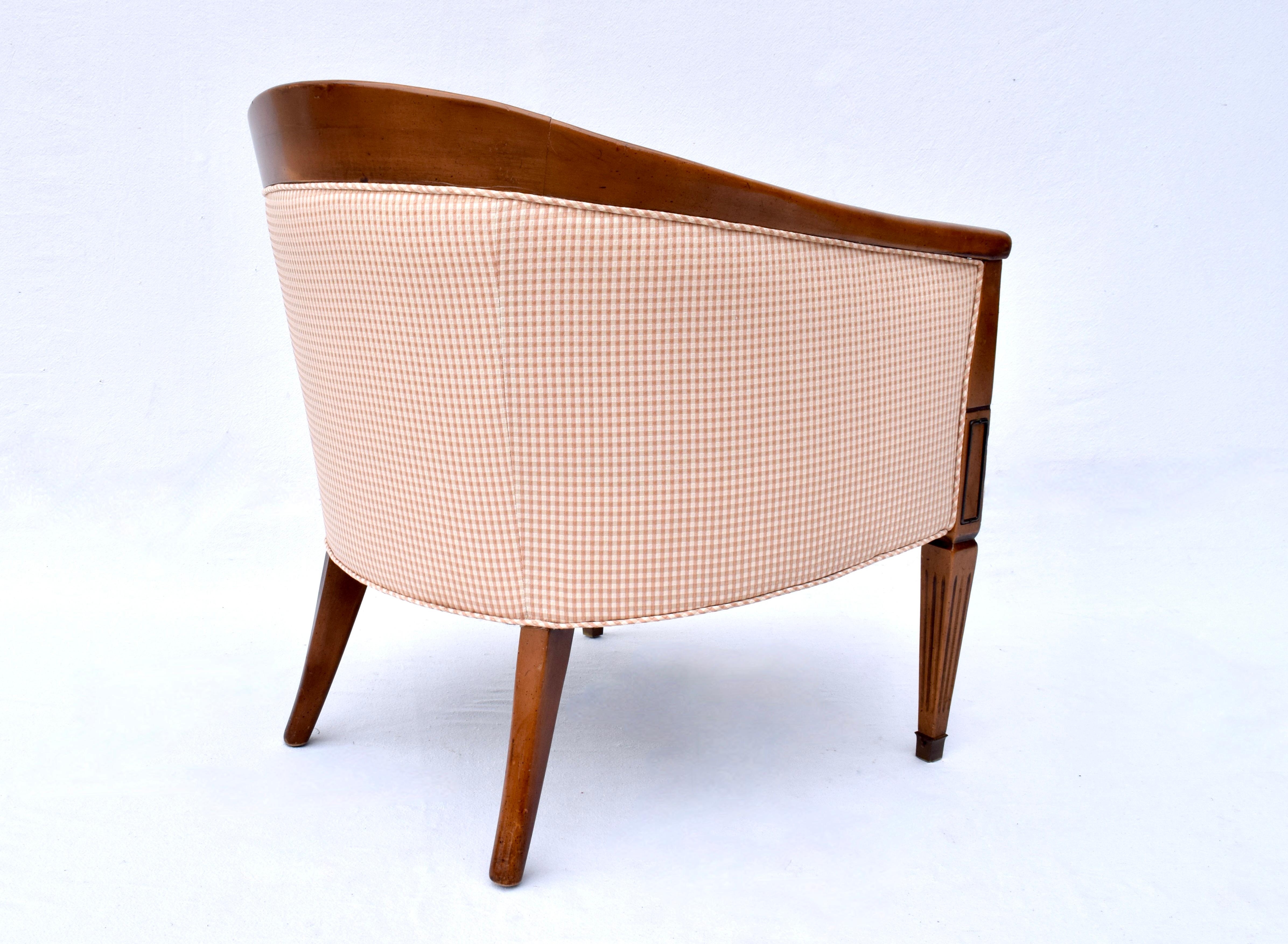 Upholstery Tomlinson Pavane Occasional Barrel Chair For Sale