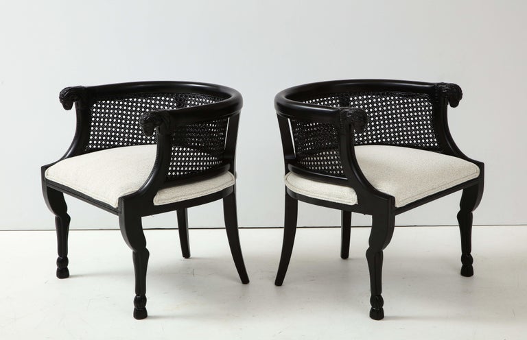Tomlinson Ram's Head Lounge Chairs In Good Condition For Sale In New York City, NY
