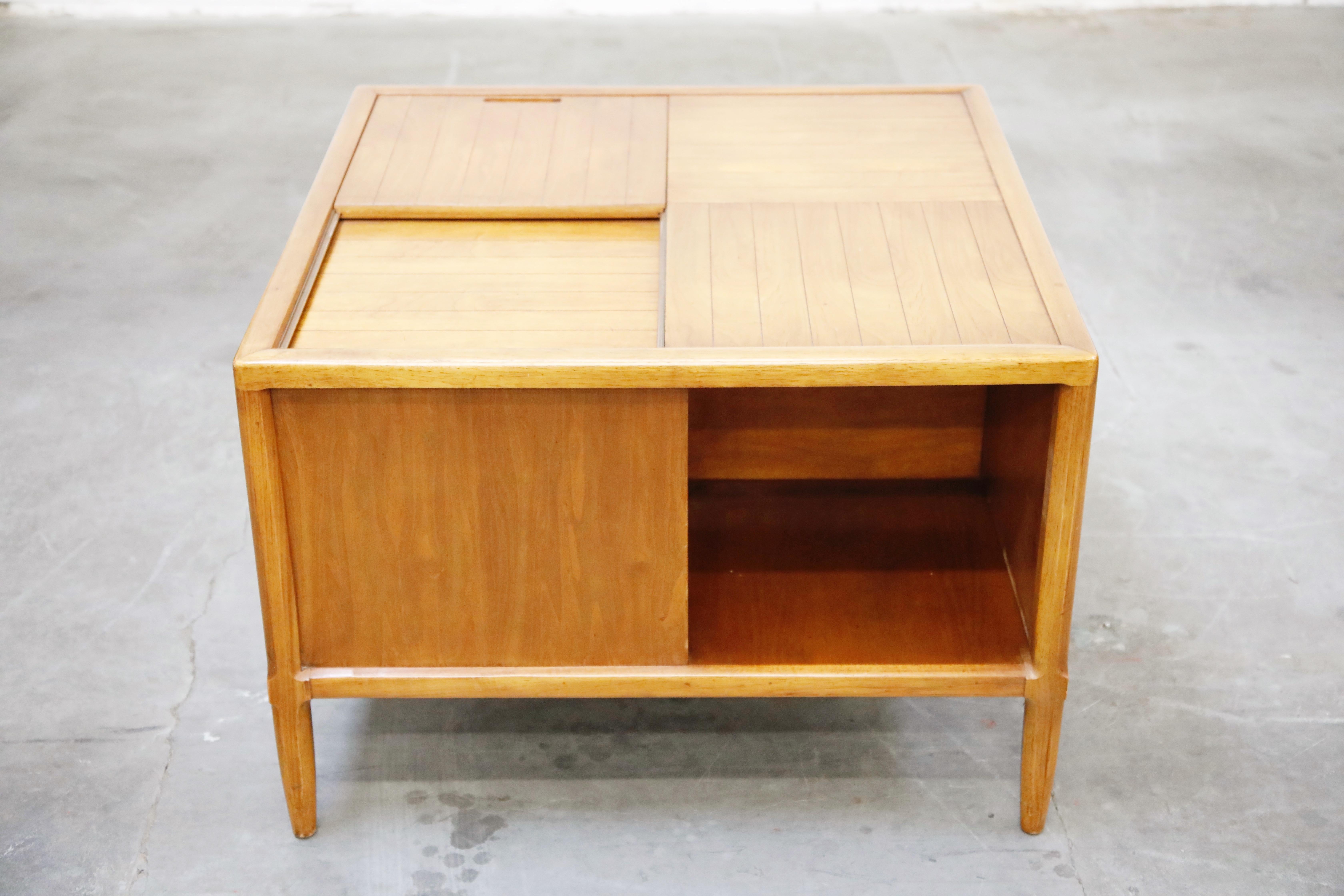 Tomlinson Sophisticate Cocktail Bar and Storage Coffee Table, 1950s, Signed 3