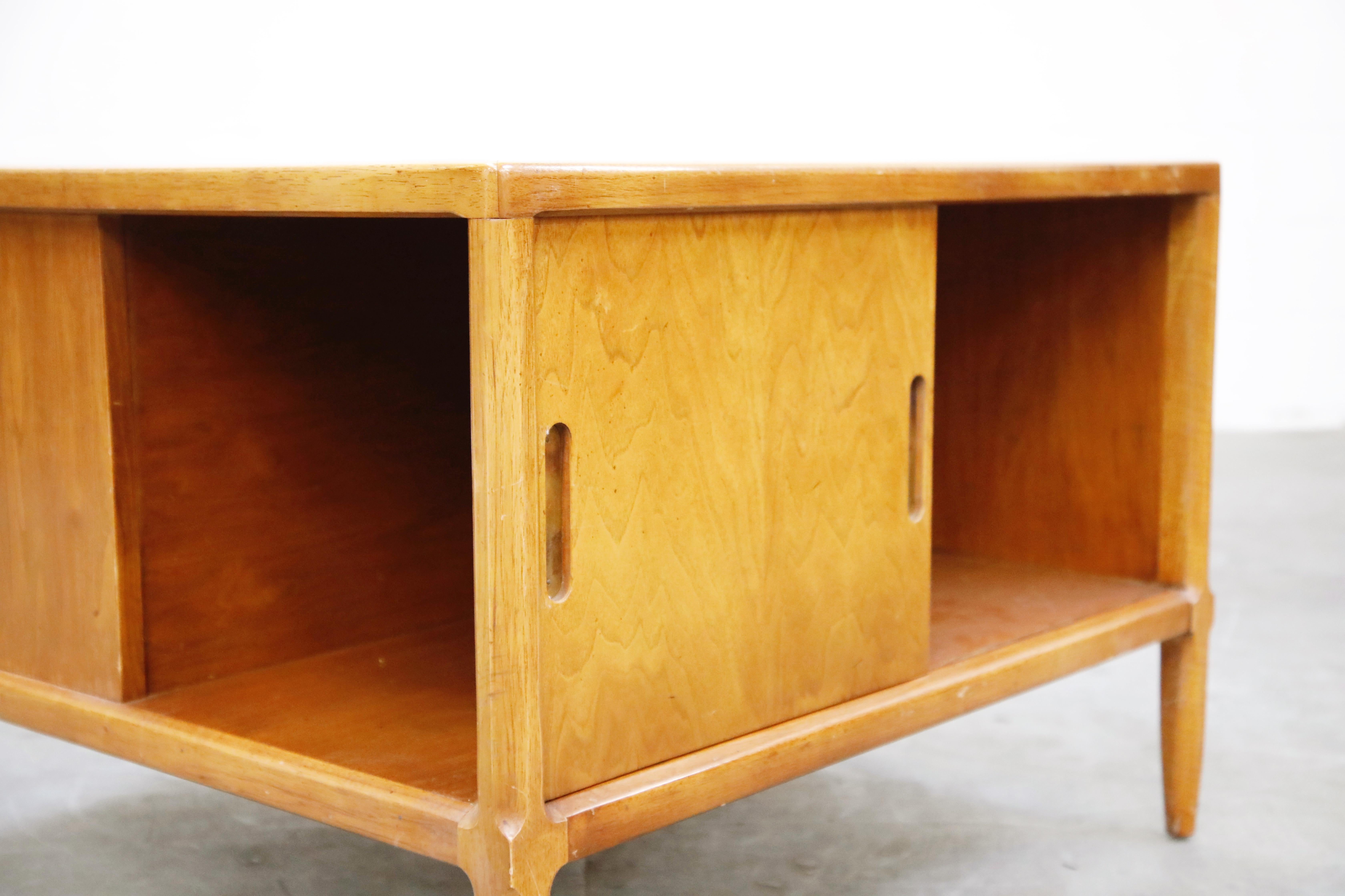 Tomlinson Sophisticate Cocktail Bar and Storage Coffee Table, 1950s, Signed 11