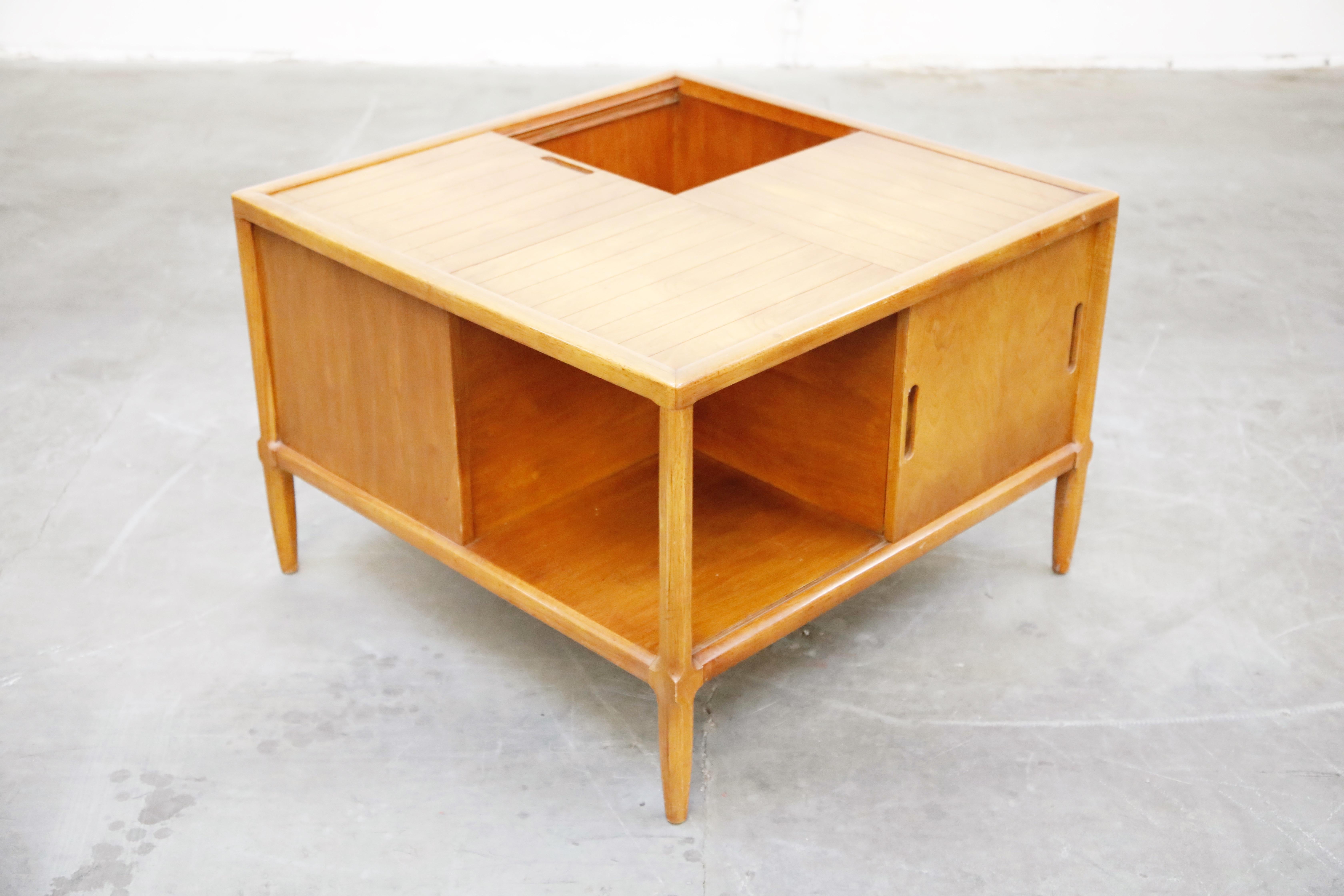 Mid-20th Century Tomlinson Sophisticate Cocktail Bar and Storage Coffee Table, 1950s, Signed