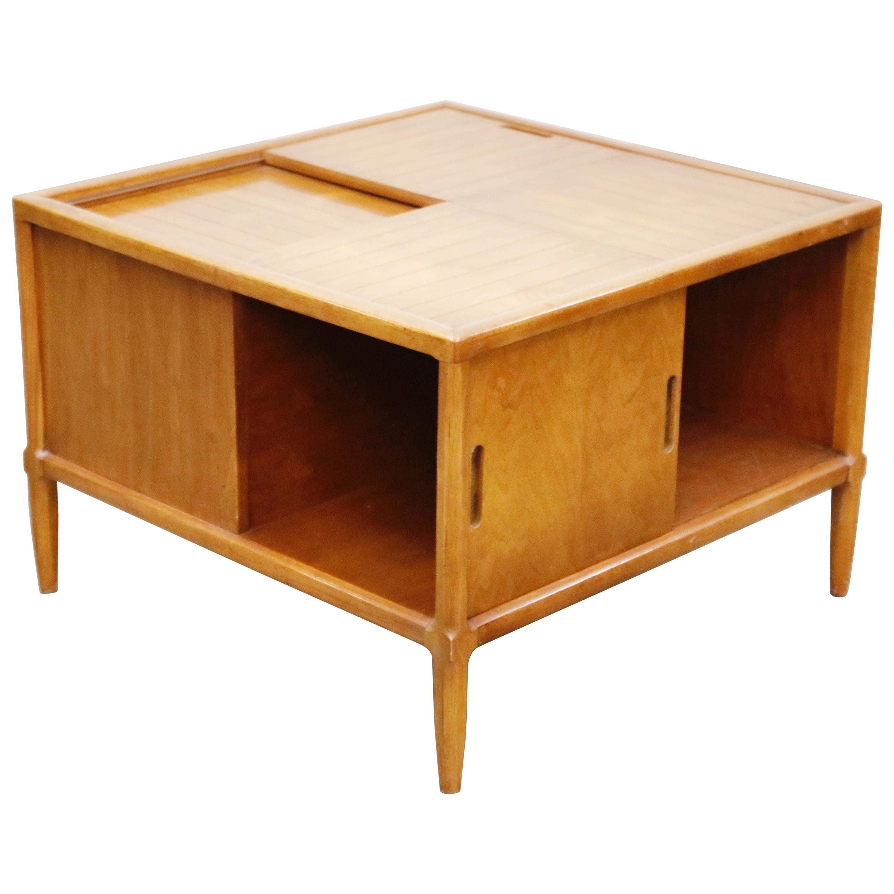 Tomlinson Sophisticate Cocktail Bar and Storage Coffee Table, 1950s, Signed