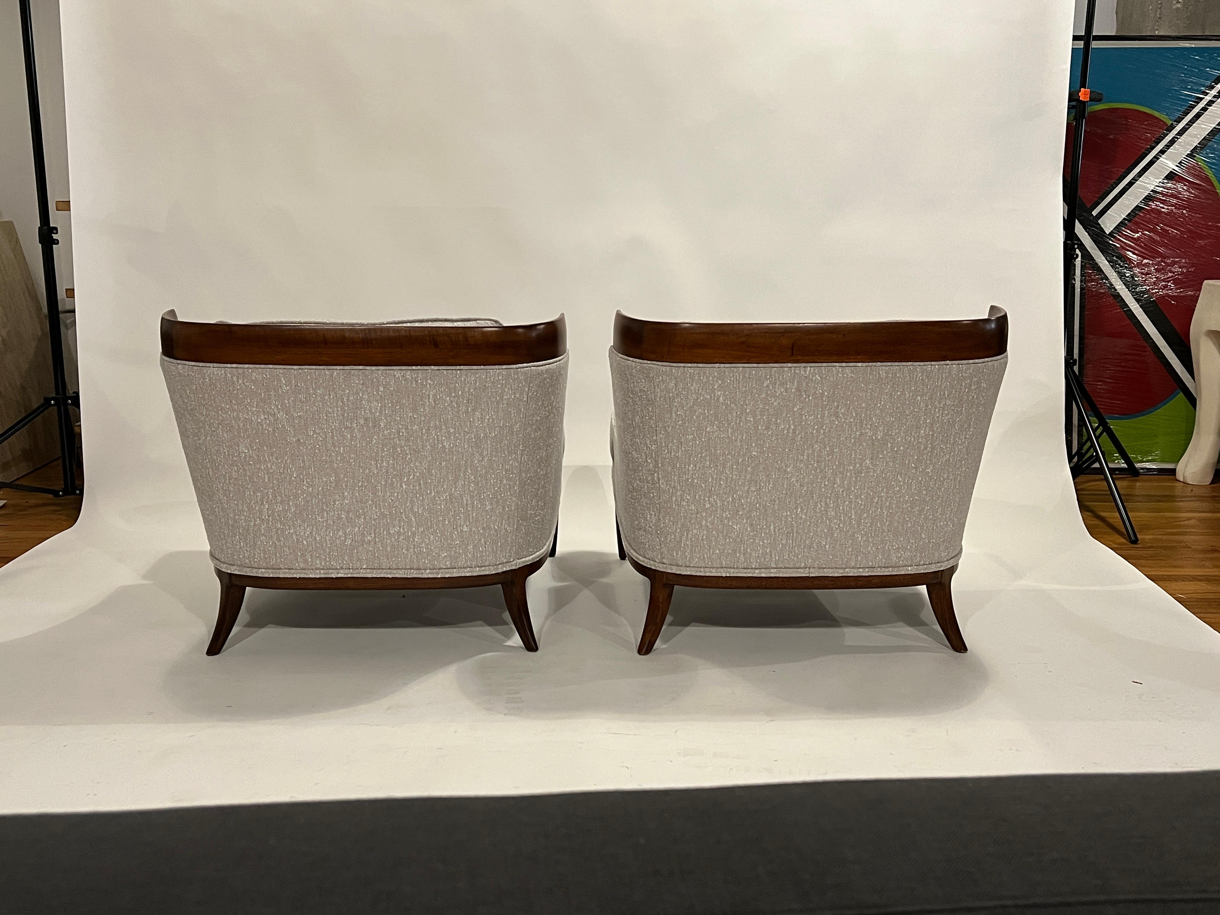 Upholstery Tomlinson Sophisticate Lounge Chairs by Erwin Lambeth For Sale