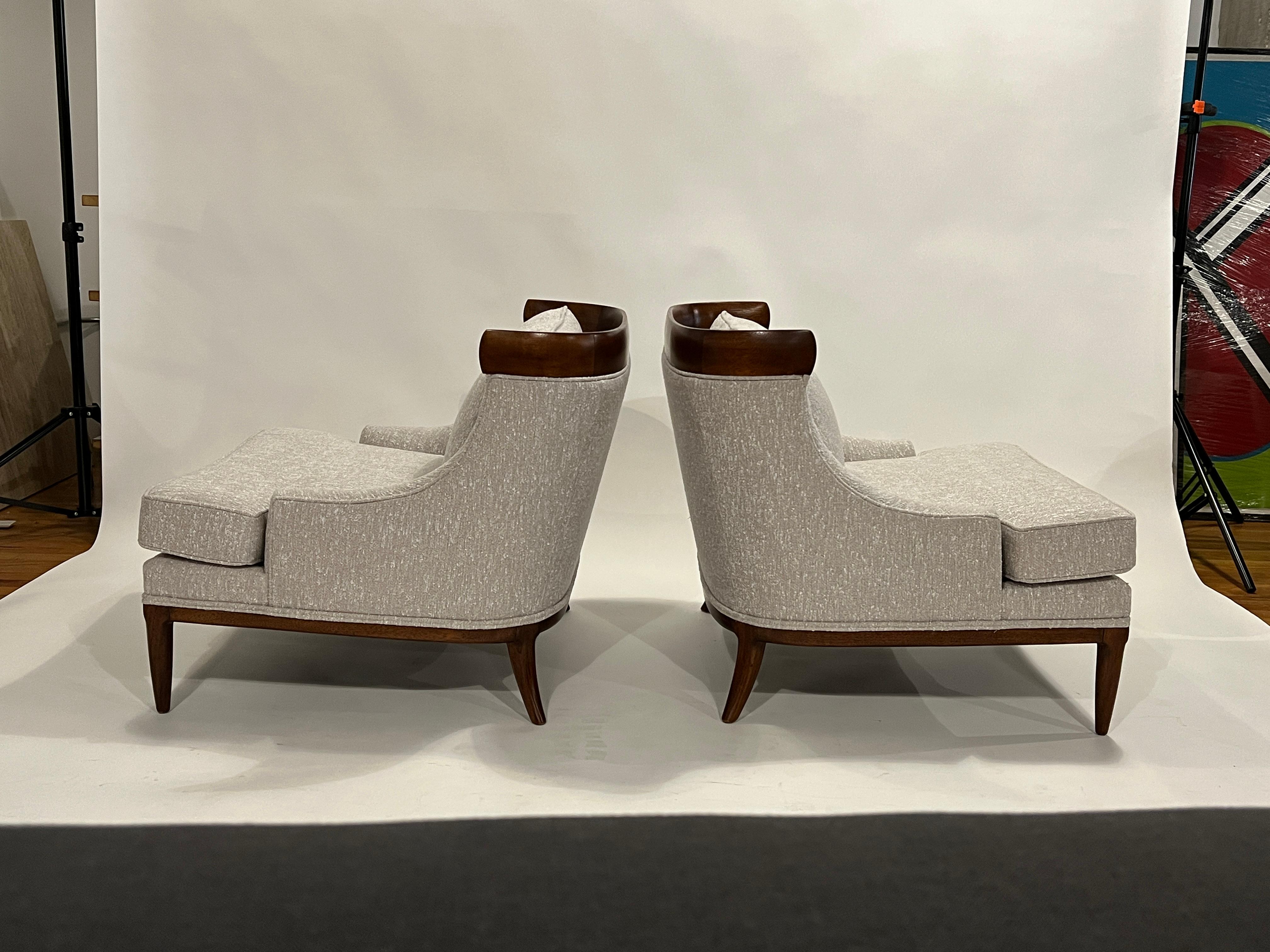 Tomlinson Sophisticate Lounge Chairs by Erwin Lambeth For Sale 1