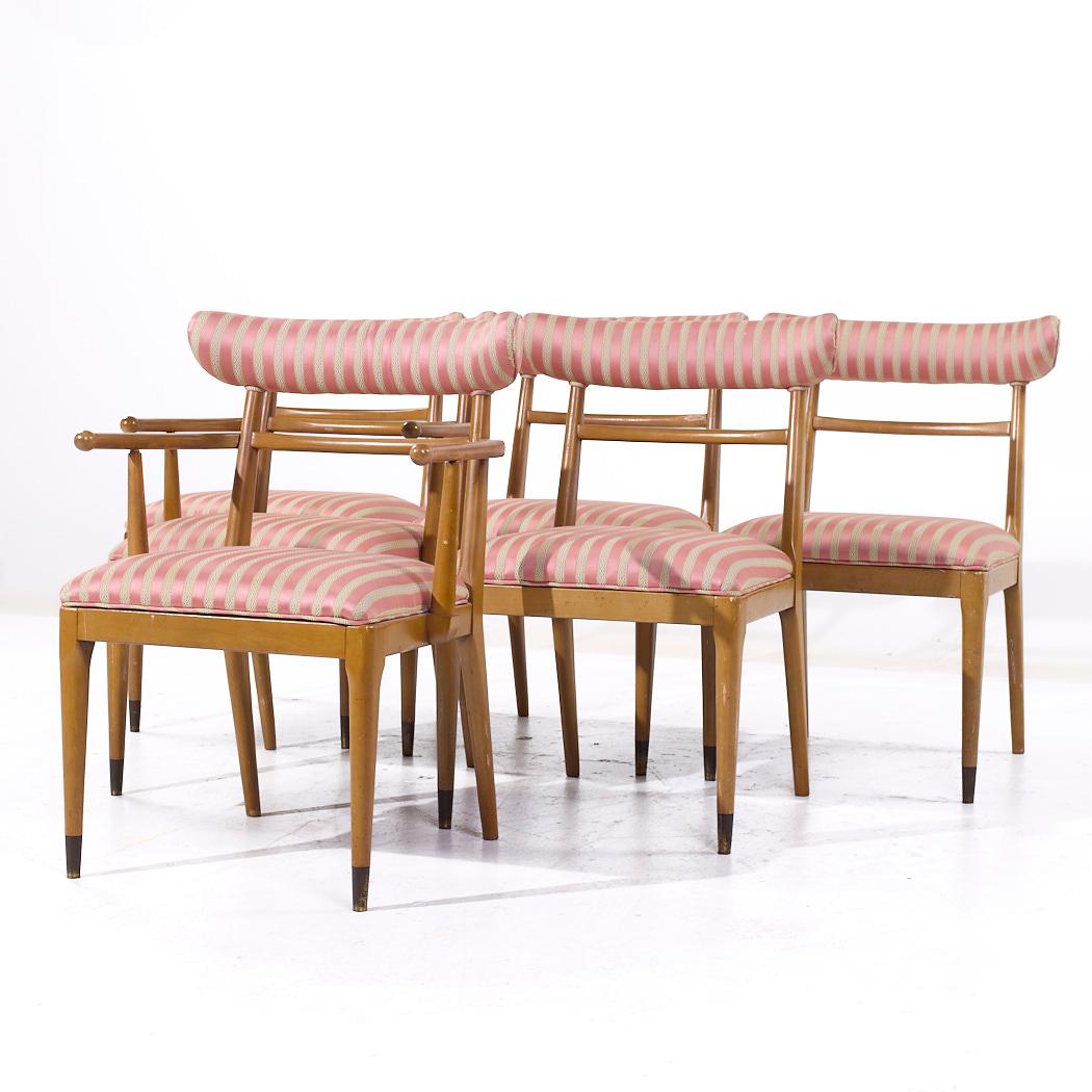 Mid-Century moderno Tomlinson - Sedie da pranzo sofisticate del metà del secolo - Set di 6 in vendita