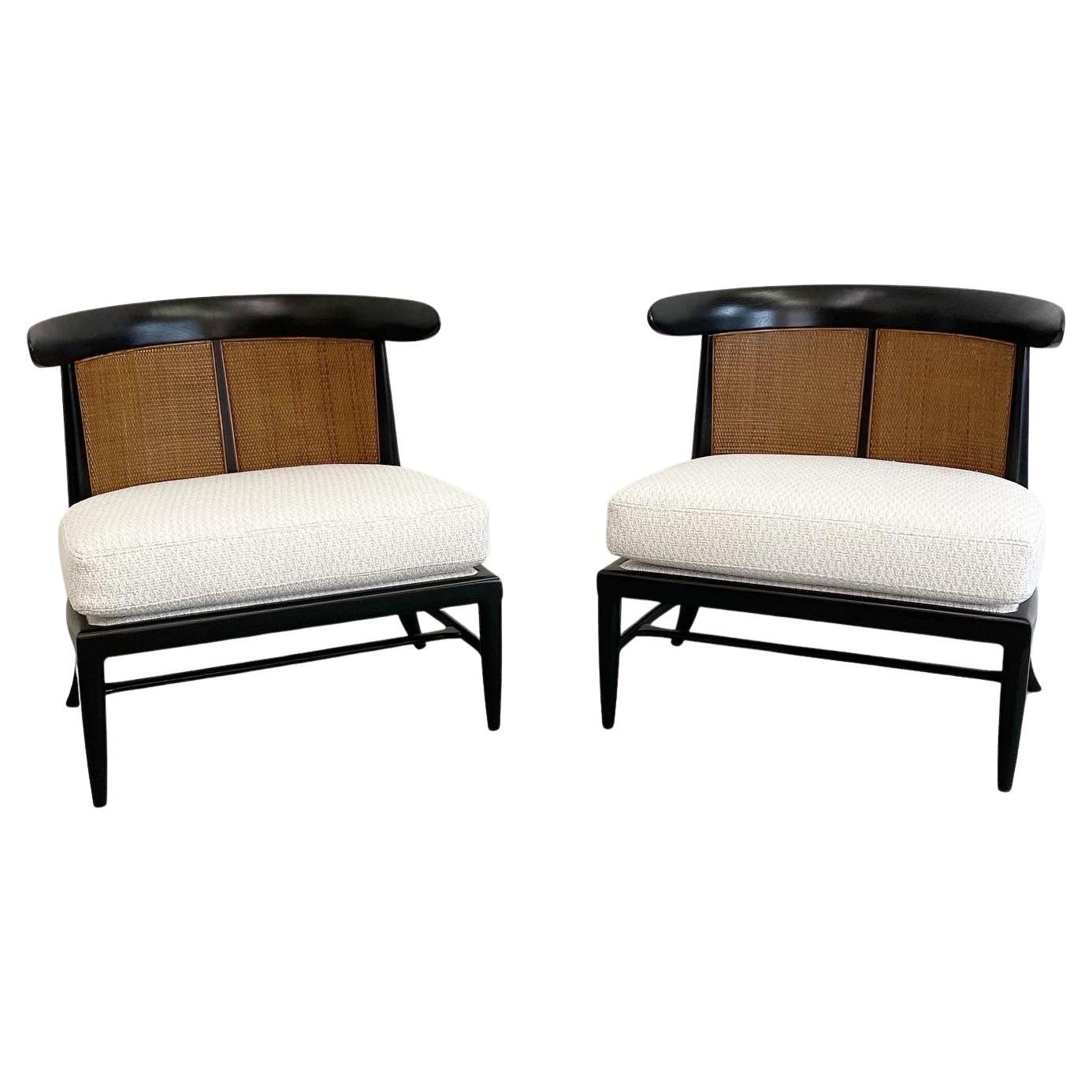 Tomlinson Sophisticate Slipper Chairs, a Pair