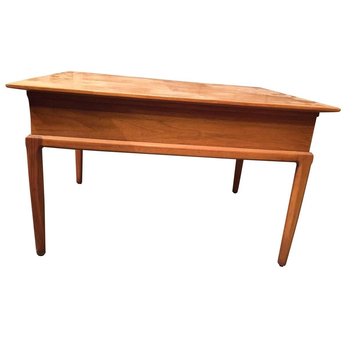 Mid-Century Modern Tomlinson Square Coffee Side Table with Drawer For Sale