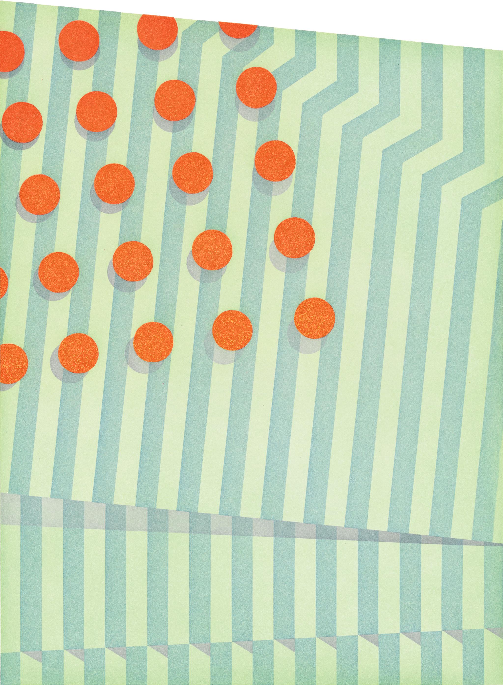 Tomma Abts Abstract Print - Untitled (small circles)
