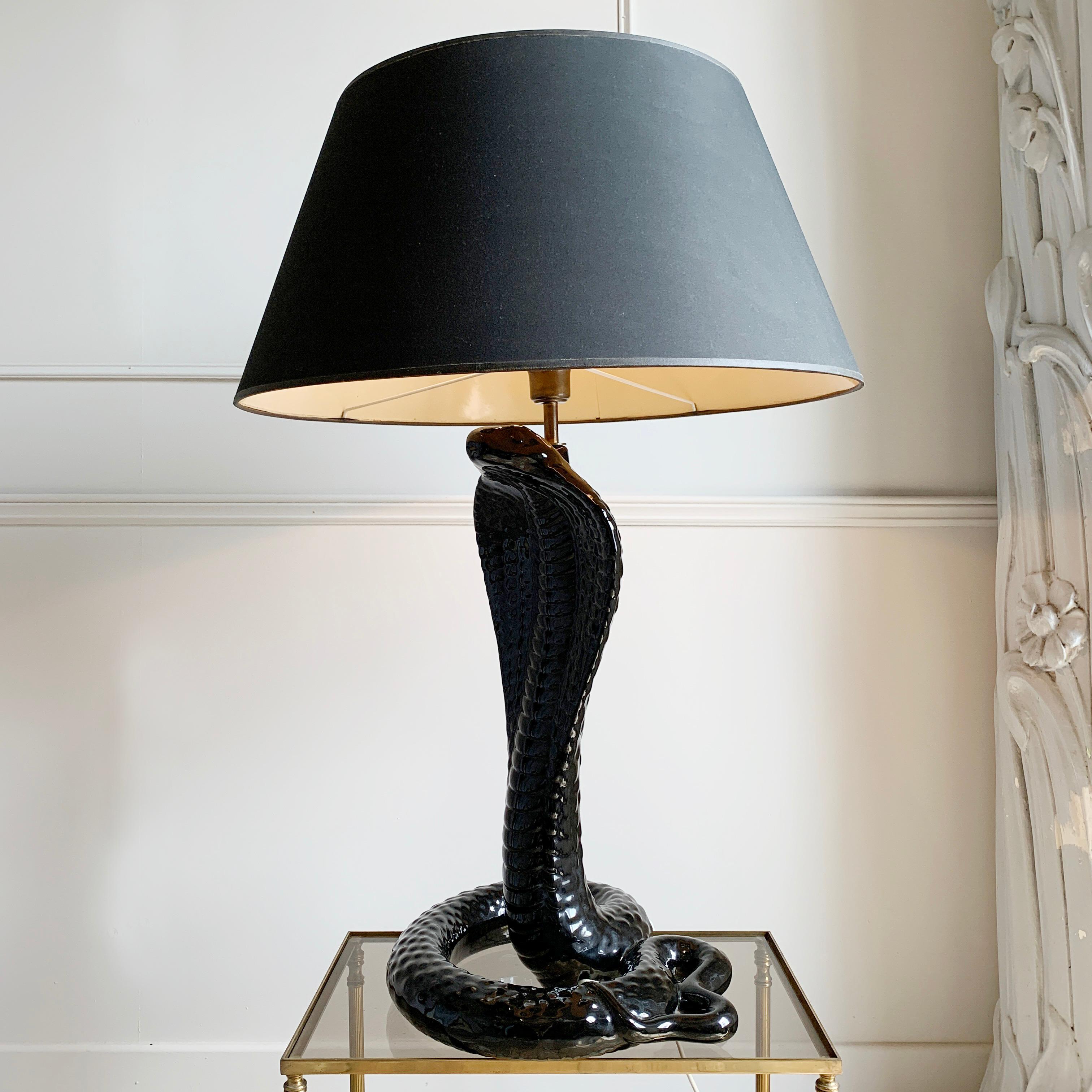 Tommaso Barbi Black Cobra Lamp For Sale 3